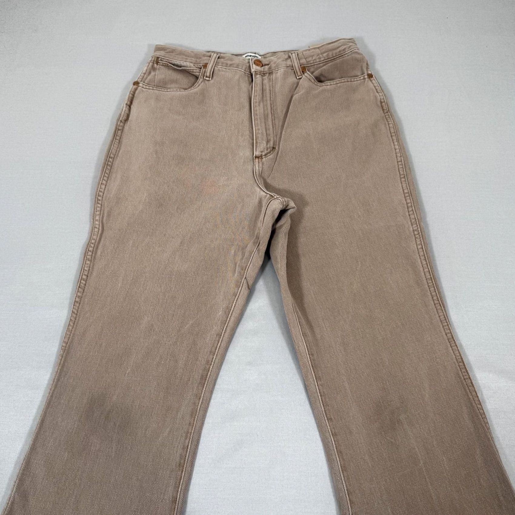 Wrangler Wrangler Jeans Womens 31x34 Beige High Rise Bootcut Denim Pants Size 24" / US 00 / IT 34 - 2 Thumbnail