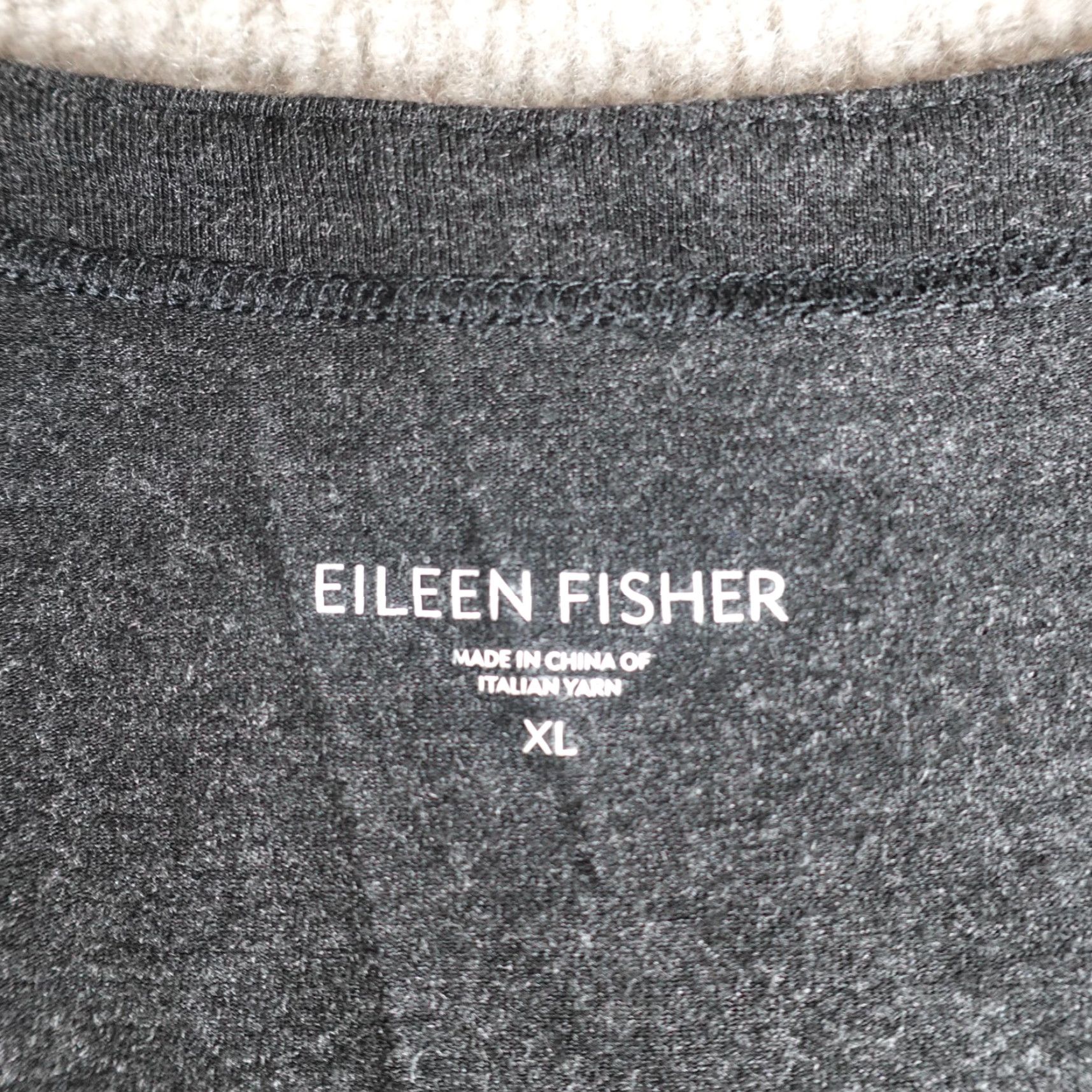 Eileen Fisher Eileen Fisher Women's Tank XL Gray Solid Viscose Spandex Jersey Collared Sleeveless Basic Casual Size XL / US 12-14 / IT 48-50 - 2 Thumbnail
