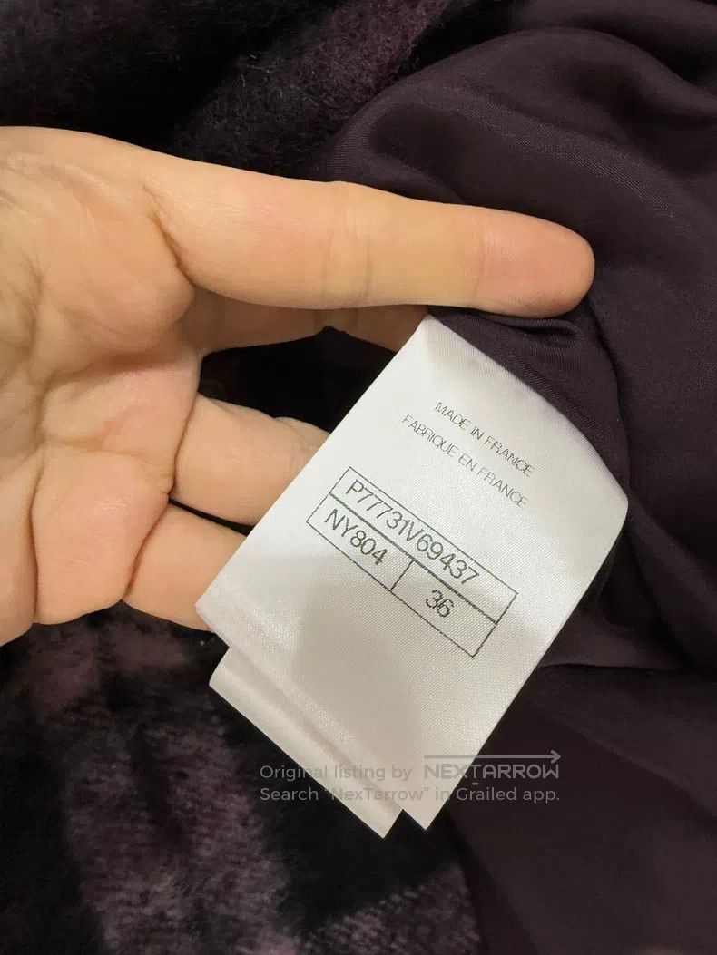 Chanel Chanel 24A Craft Workshop Series Lace Purple Plaid Skirt Size 24" / US 00 / IT 34 - 5 Thumbnail