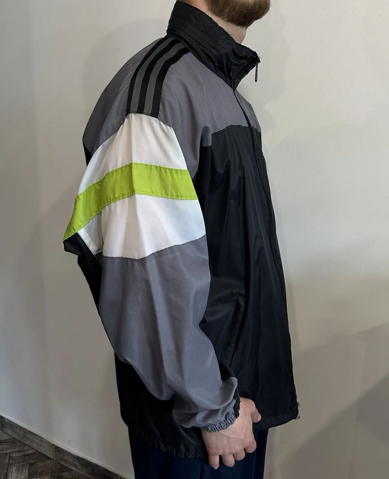 Adidas ADIDAS VINTAGE 1990s 90s RAVE JACKET NYLON RAINCOAT SNINY Size US S / EU 44-46 / 1 - 6 Thumbnail