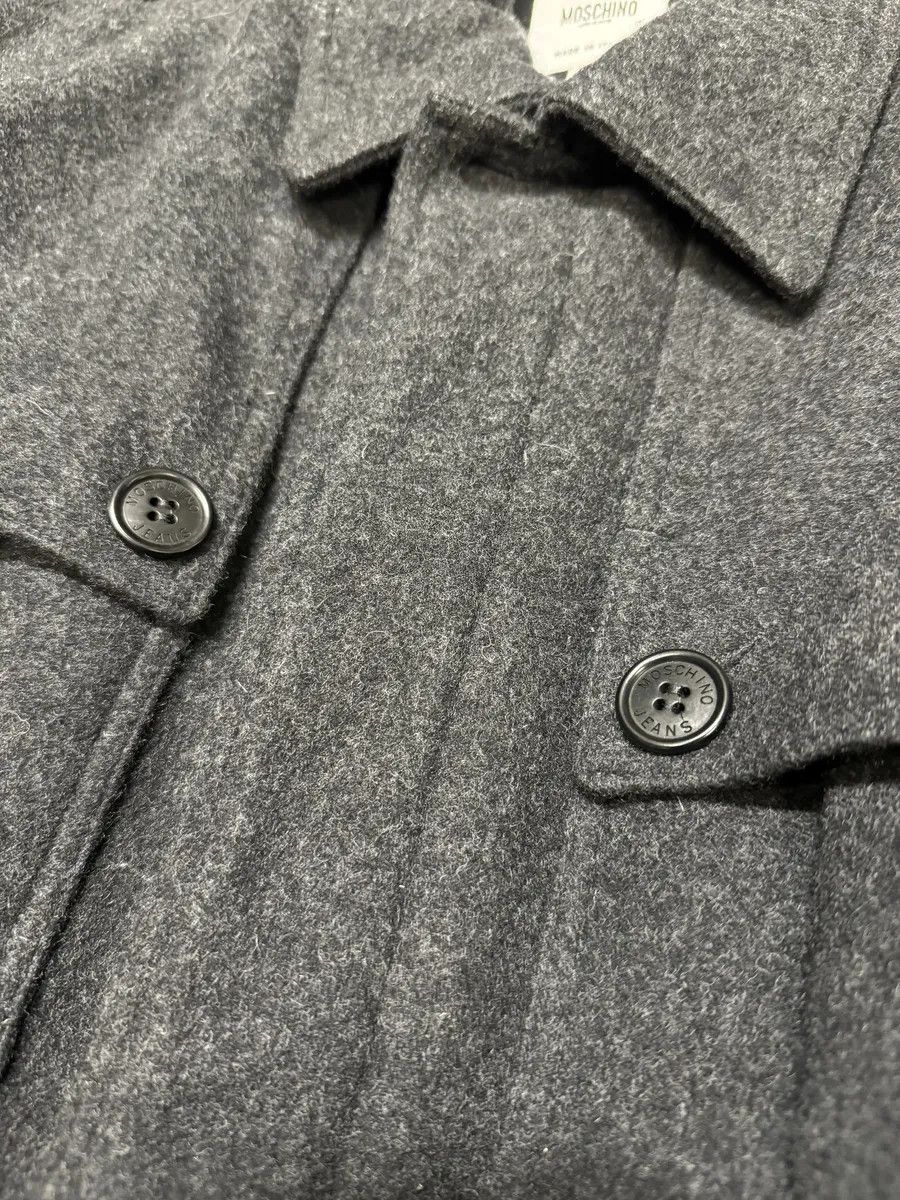 Moschino 2000s Moschino Grey Wool Bomber Jacket Size US L / EU 52-54 / 3 - 5 Thumbnail