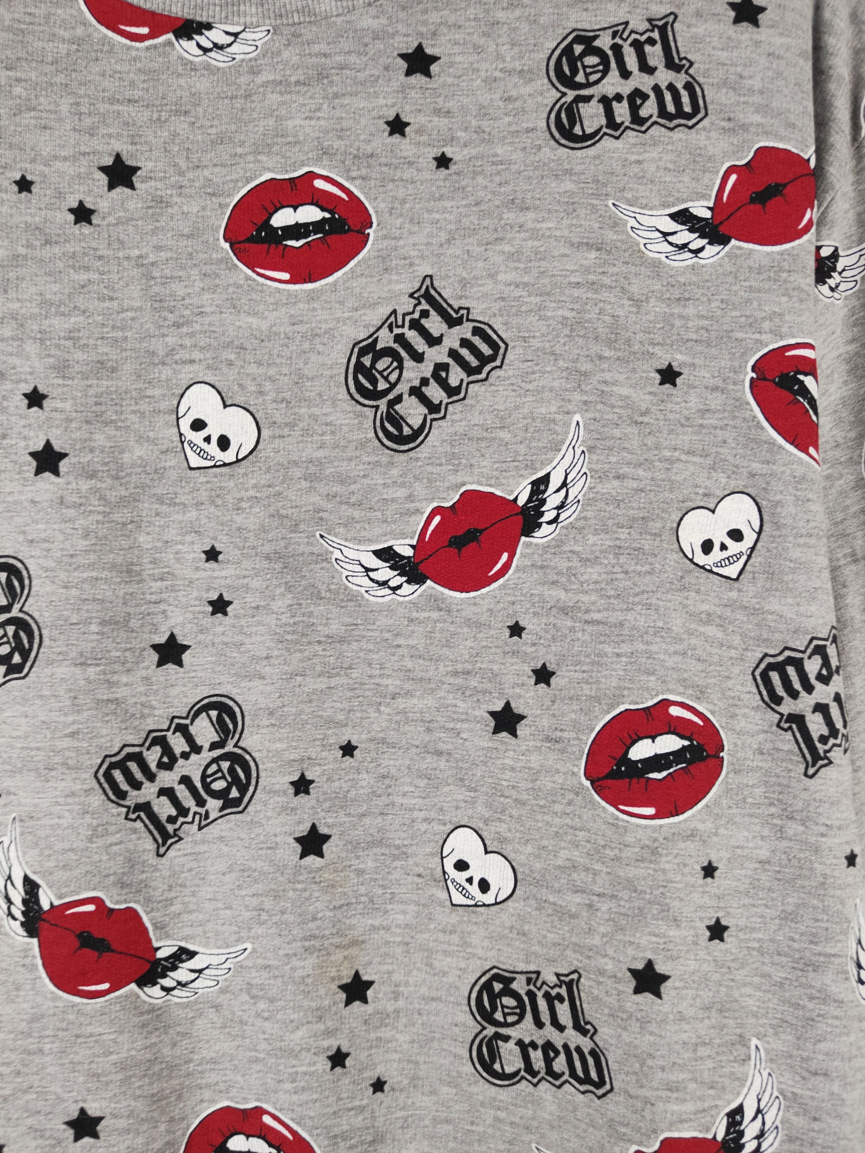 Japanese Brand DL Girl Crew Gray Sweatshirts #2482 Size L / US 10 / IT 46 - 3 Thumbnail
