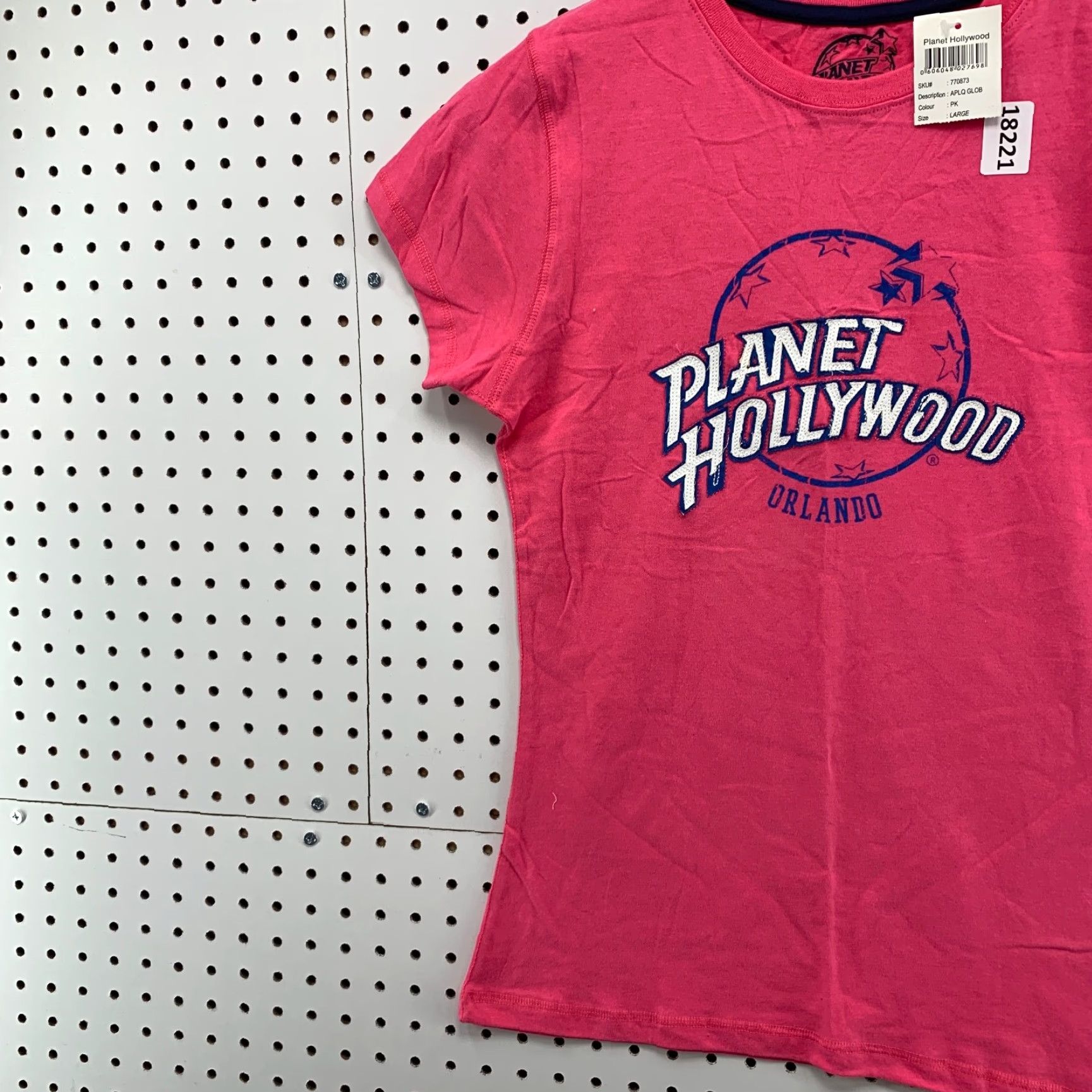 Planet Hollywood VINTAGE Planet Hollywood T-Shirt Women Large Pink Cap Sleeve Short Sleeve NWT Size L / US 10 / IT 46 - 3 Thumbnail