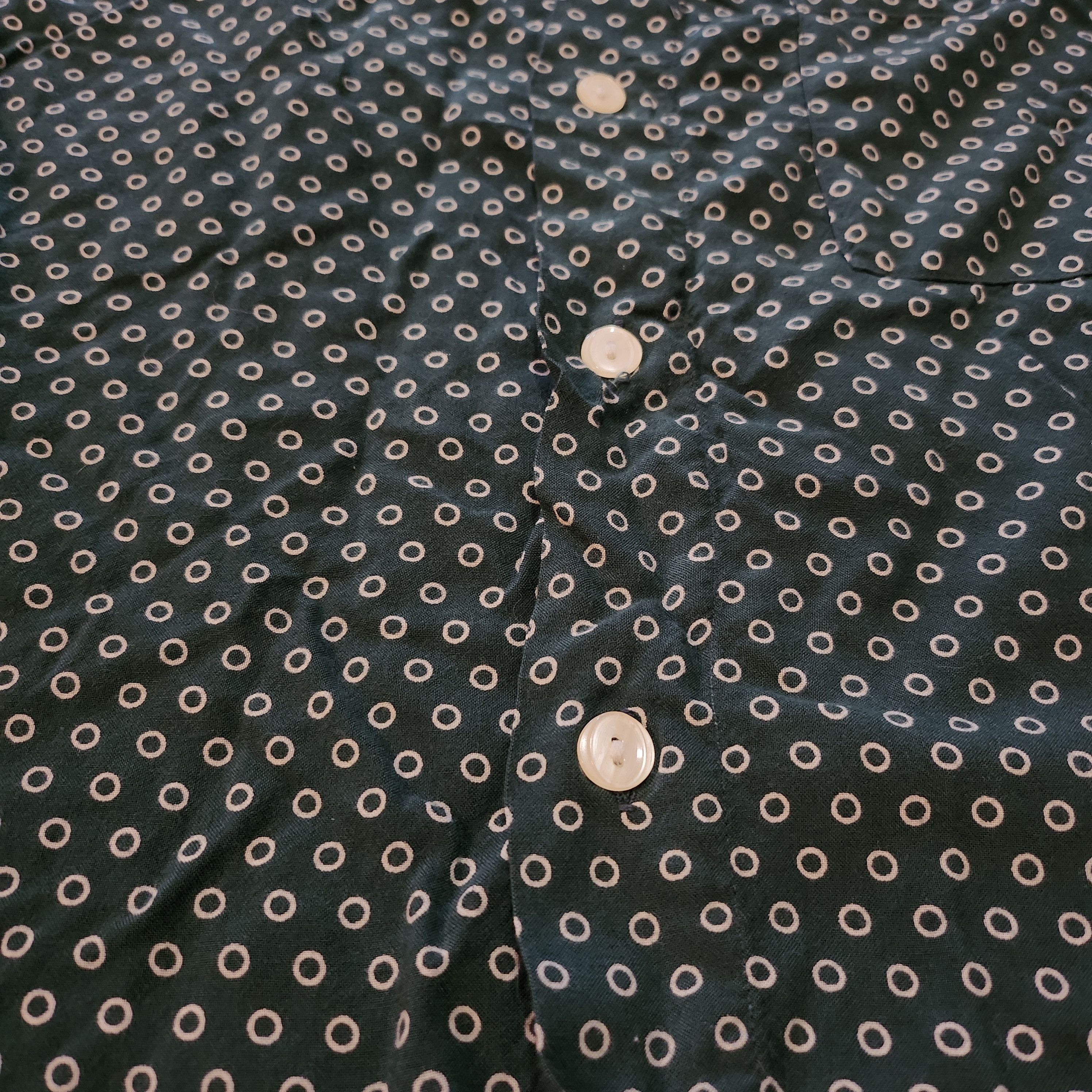 Other × Vintage 80's Green Circles Shirt Size US L / EU 52-54 / 3 - 3 Thumbnail