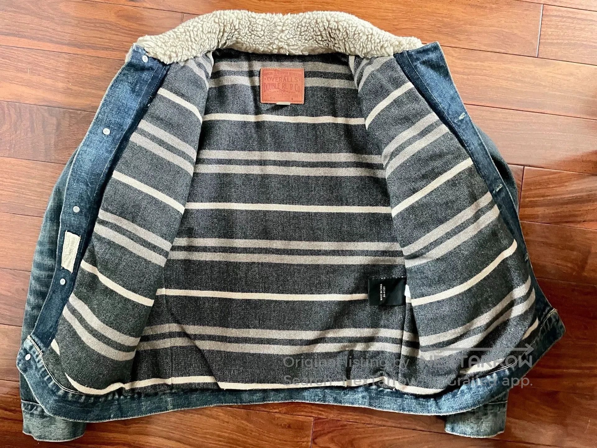 RRL Ralph Lauren RRL Shearling-Lined Denim Jacket. Size US M / EU 48-50 / 2 - 4 Thumbnail