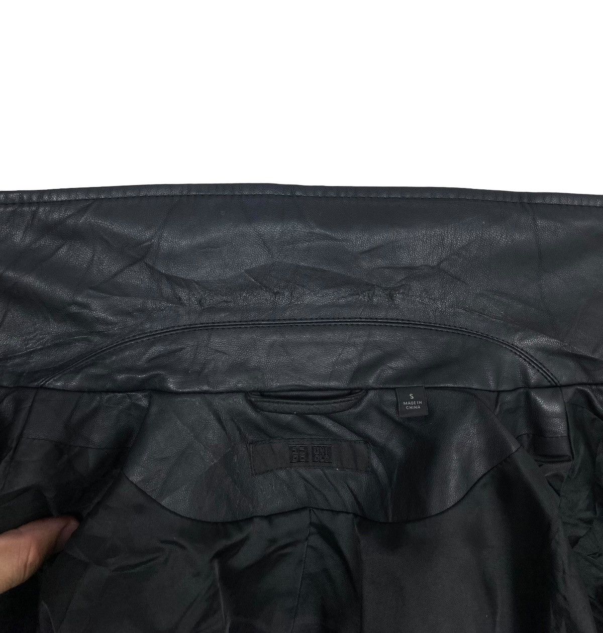 Uniqlo Rare‼️ Uniqlo Pu Leather Biker Jacket Size S / US 4 / IT 40 - 7 Thumbnail