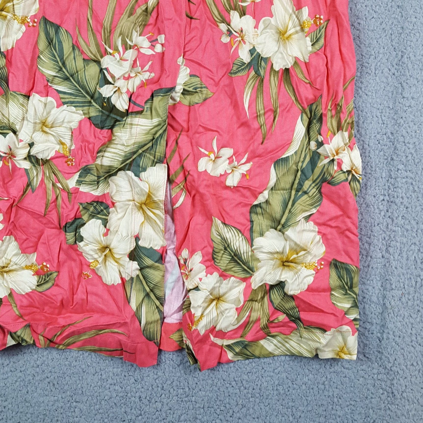Vintage Vintage Tehama Women's Long Pencil Skirt 6 Pink Floral Rayon Y2K Retro 90s 00s All Seasons Size 28" / US 6 / IT 42 - 5 Thumbnail