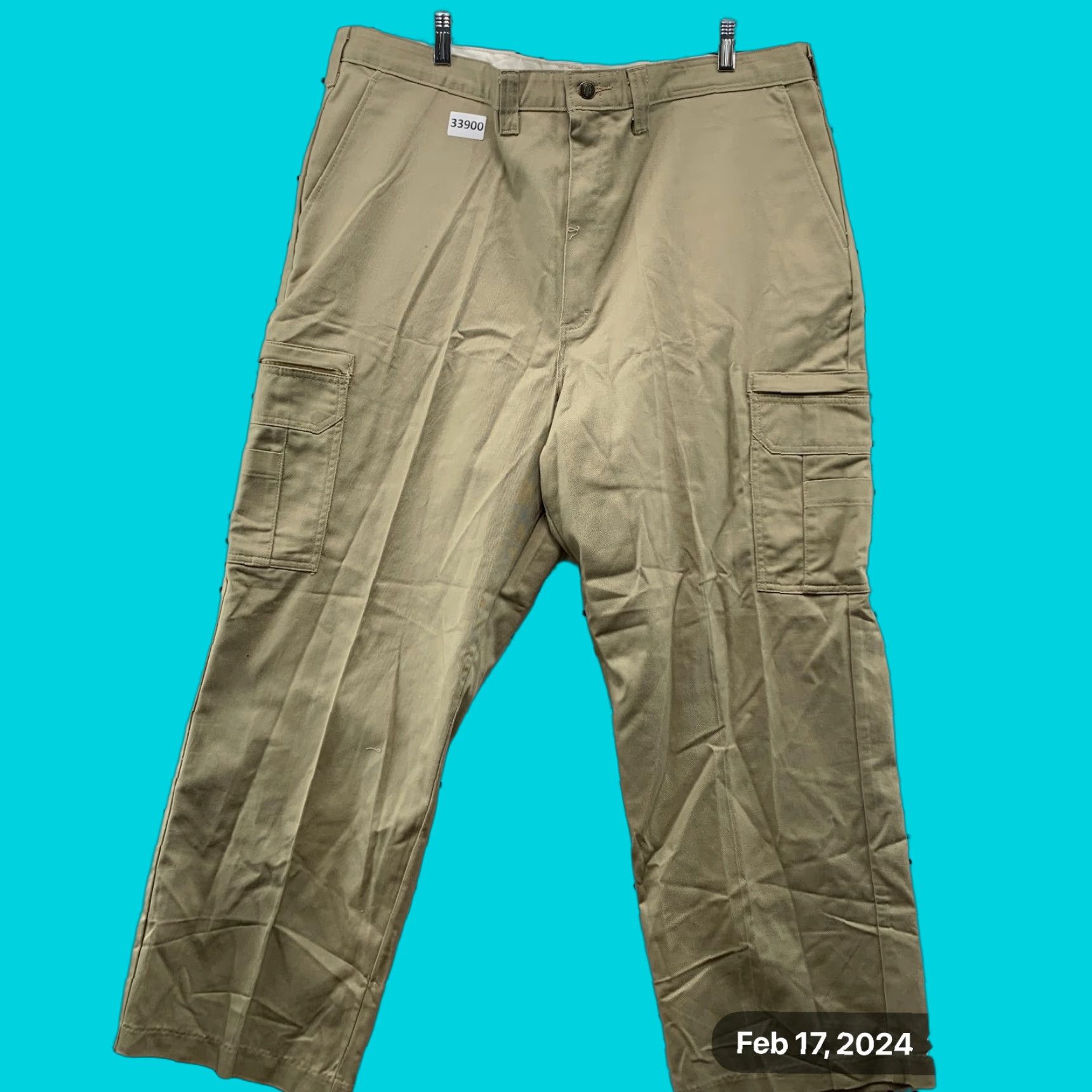 Dickies VINTAGE Dickies Cargo Pants Mens 42x29 Beige Khaki Workwear Canvas Flat Front 29" Inseam Mens Size US 42 / EU 58 - 1 Thumbnail