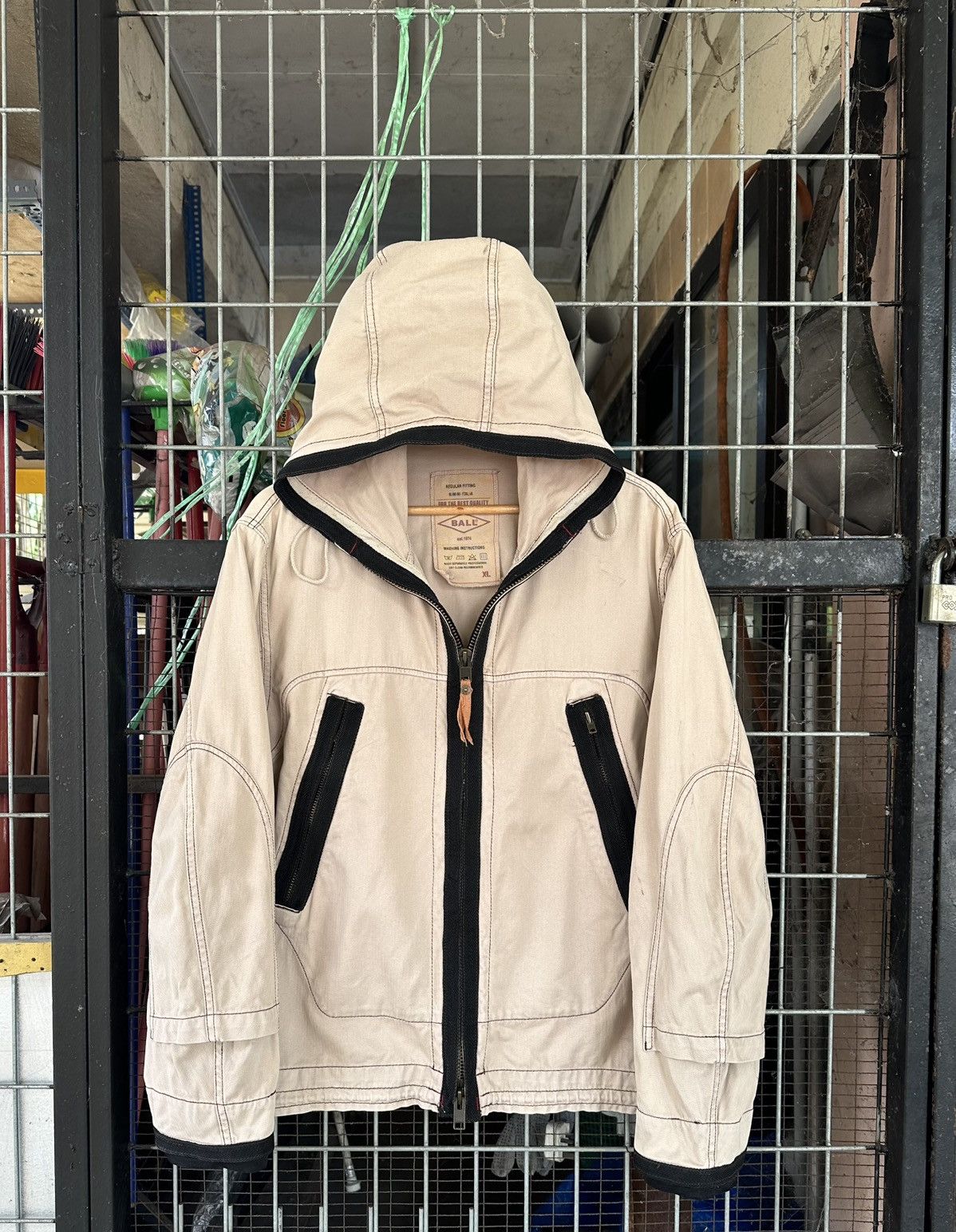 Vintage 👹Vintage Ball Hooded Utility Jacket Size US L / EU 52-54 / 3 - 1 Thumbnail