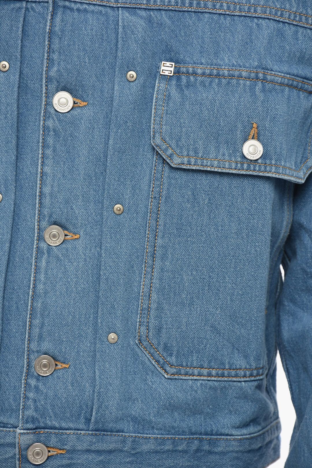 Givenchy og1mm0326 Mid-Wash Denim Jacket in Light Blue Size US S / EU 44-46 / 1 - 3 Thumbnail