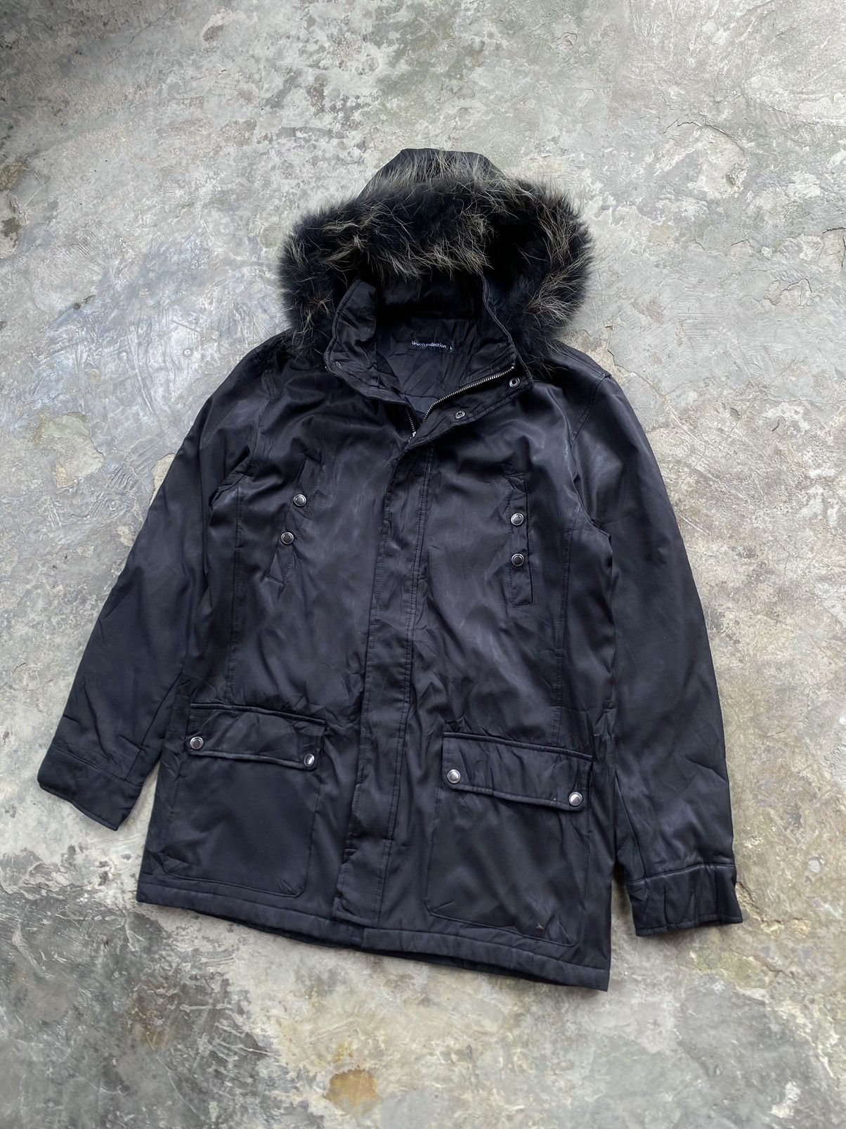 Vintage Urban Collection Fur Hoodie Jacket