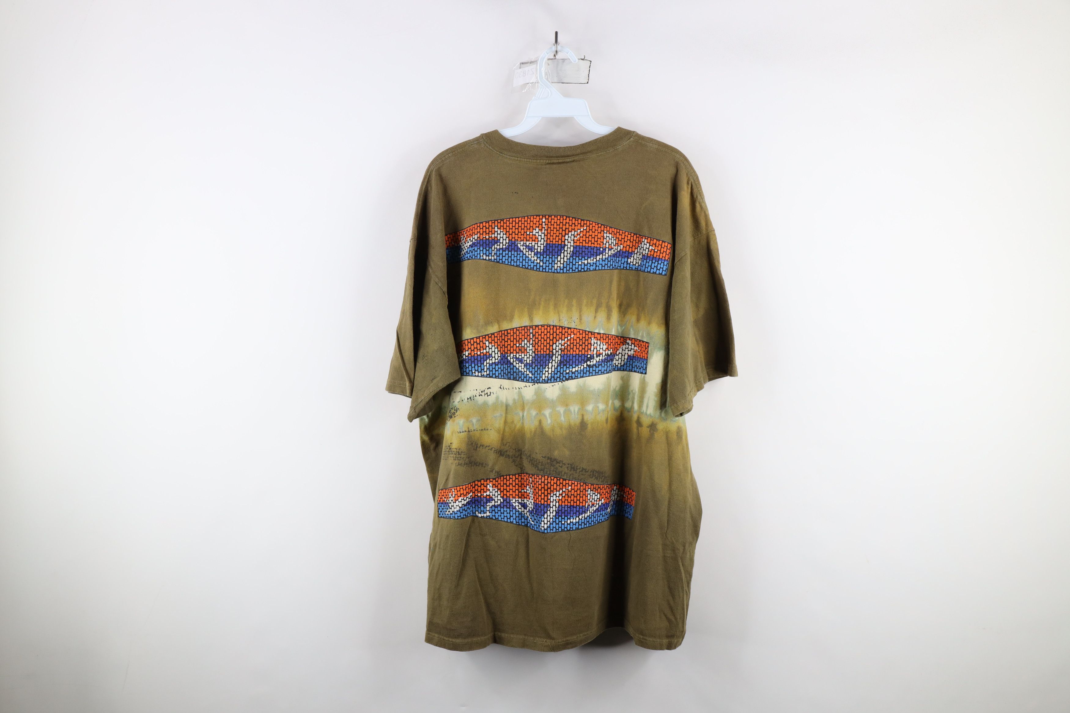 Vintage Vintage 90s Streetwear Wash Surfing Short Sleeve T-Shirt Size US XL / EU 56 / 4 - 12 Thumbnail