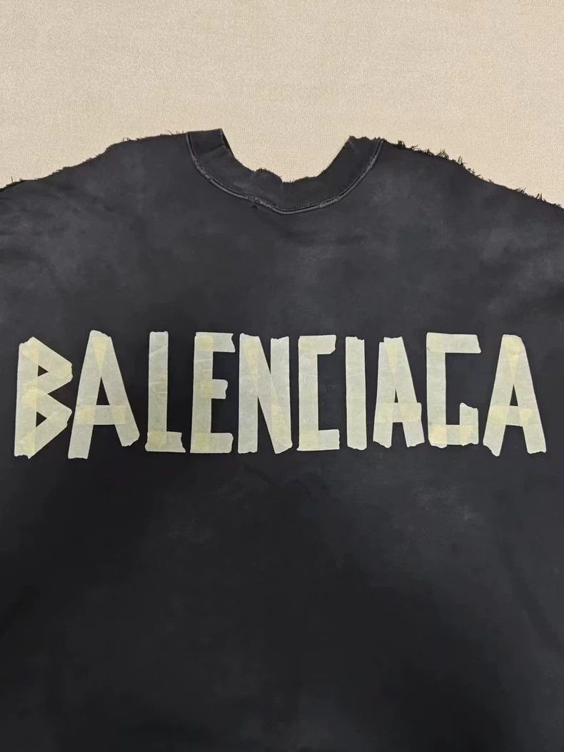 Balenciaga Balenciaga 23 FW 2-in-1 tape 3 B to make old hoodies 2502-N Size US XXS / EU 40 - 3 Thumbnail
