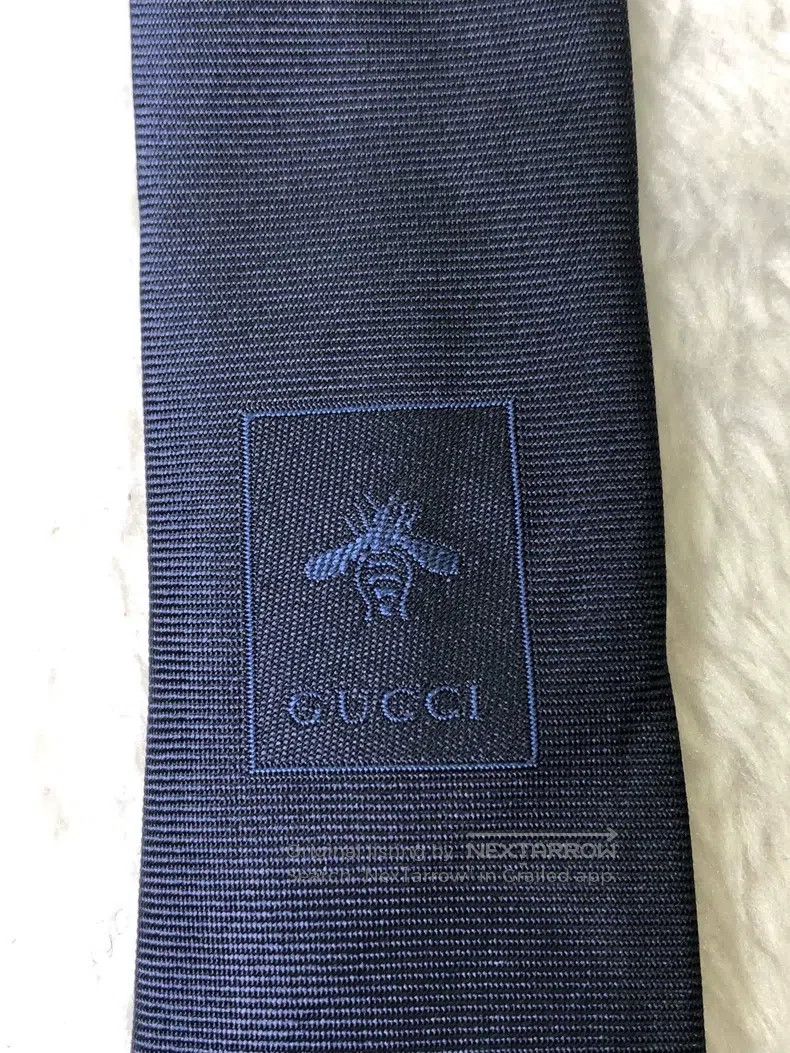 Gucci Gucci Embroidered little bee logo mark dark blue mulberry Size ONE SIZE - 7 Thumbnail