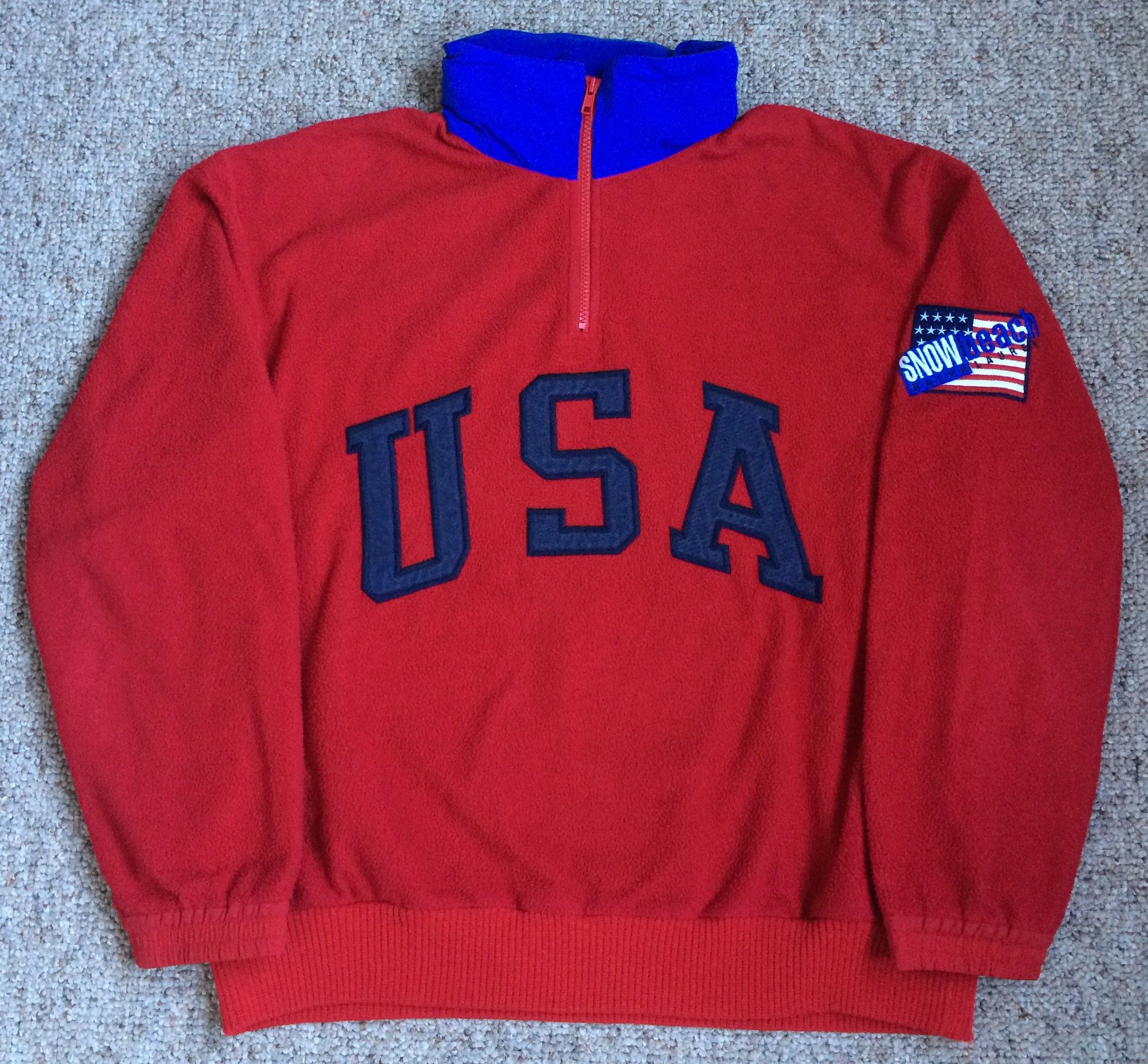 Polo Ralph Lauren F/W 1993 Polo Ralph Lauren Snow Beach USA Fleece Size US L / EU 52-54 / 3 - 2 Thumbnail