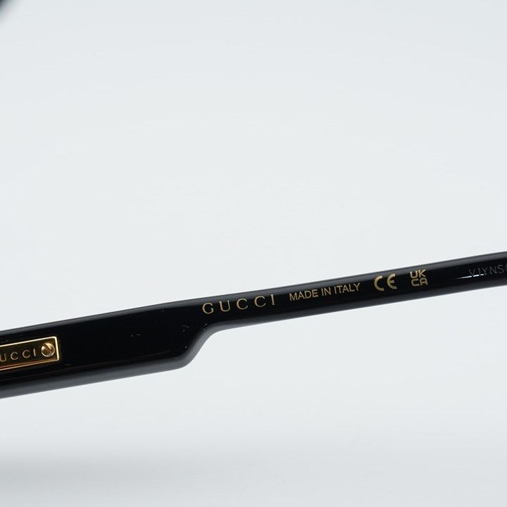 Gucci Gucci GG1238S 002 Sunglasses Black Square Frame, Blue Lenses Size ONE SIZE - 6 Thumbnail