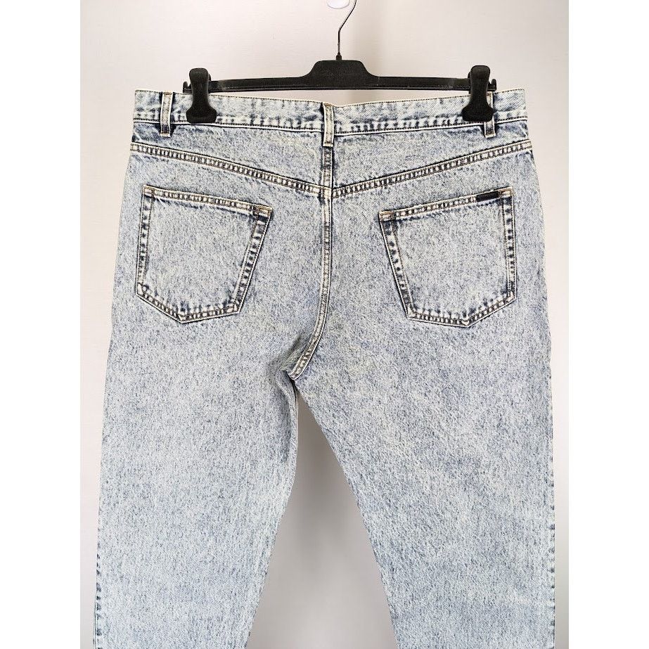 Saint Laurent Paris o1rshd1 Baggy Cropped Organic Jeans in Heavy Marble Blue Size US 36 / EU 52 - 11 Thumbnail