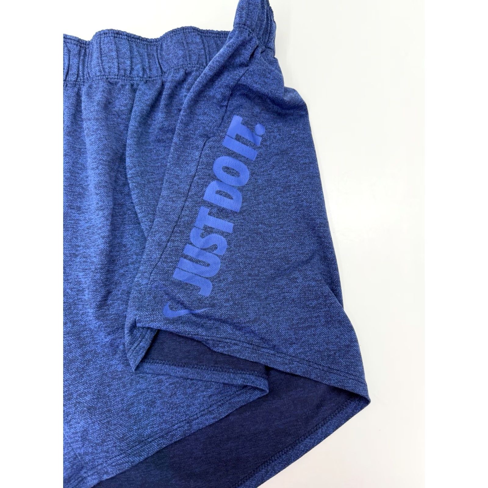 Nike Nike Womens Shorts Size 2X Blue Drawstring Just Do It Logo Polyester Shorts Women Plus Size Activewear Lounge Sweat Shorts Size 40" / US 18 - 2 Thumbnail