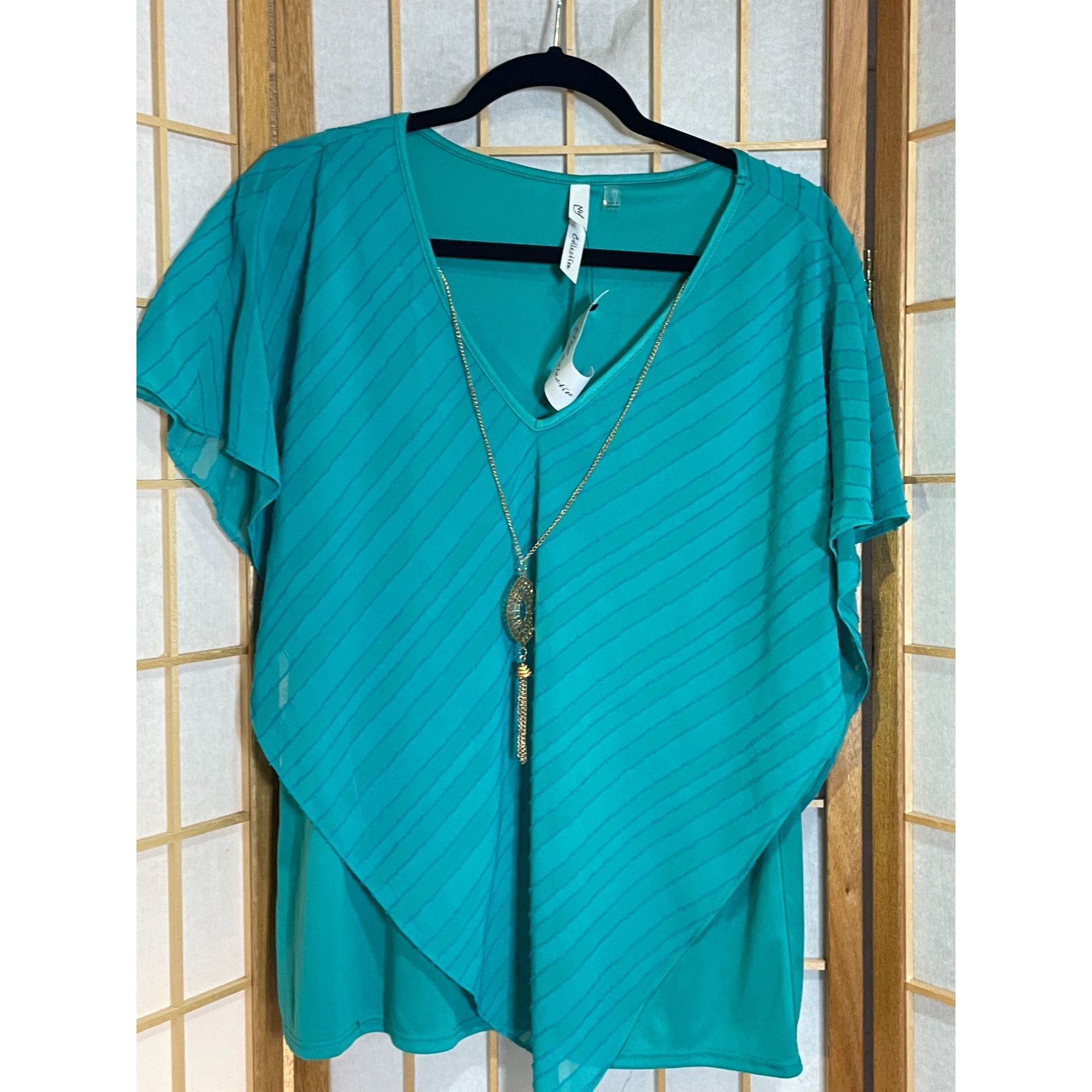 Other NWT NY Collection Lagenlook Asymmetrical Top Size L / US 10 / IT 46 - 2 Thumbnail