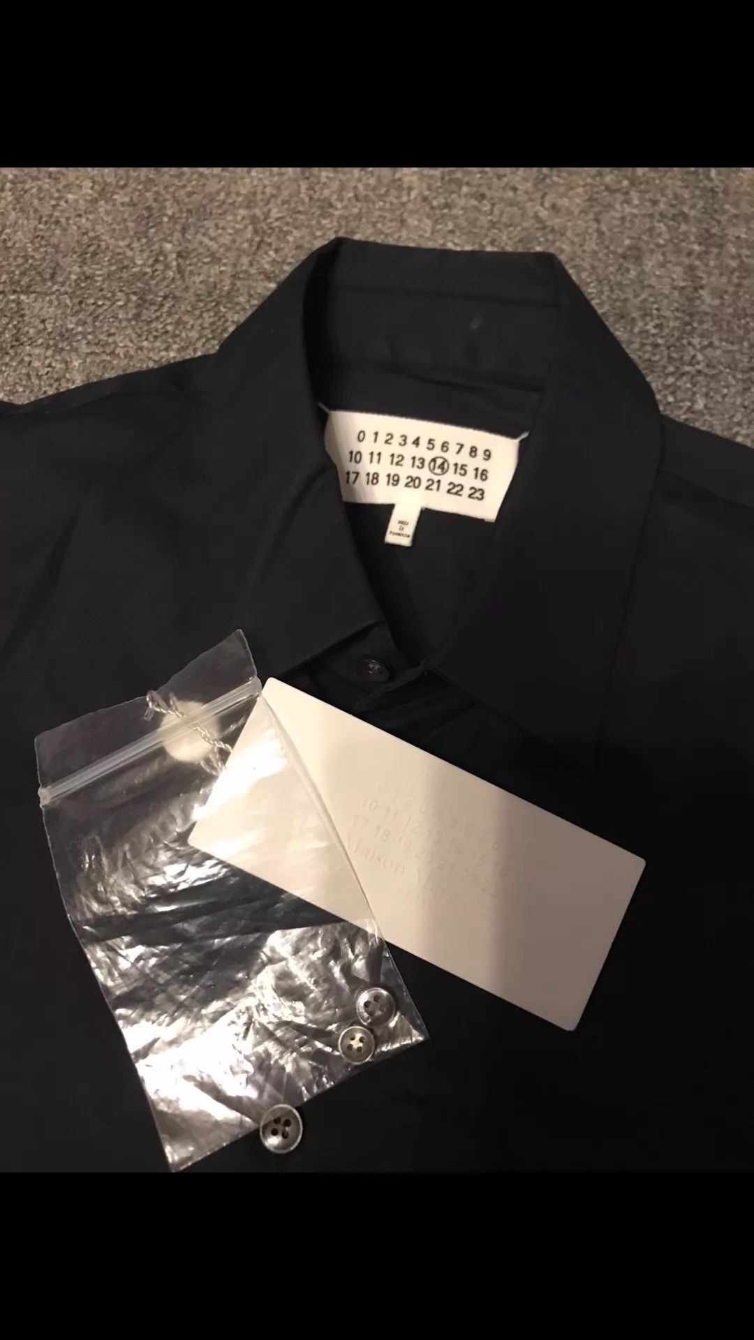 Maison Margiela Maison Margiela Black Cotton LS Shirt 38 Unisex w/ 4C Label Size US S / EU 44-46 / 1 - 4 Thumbnail
