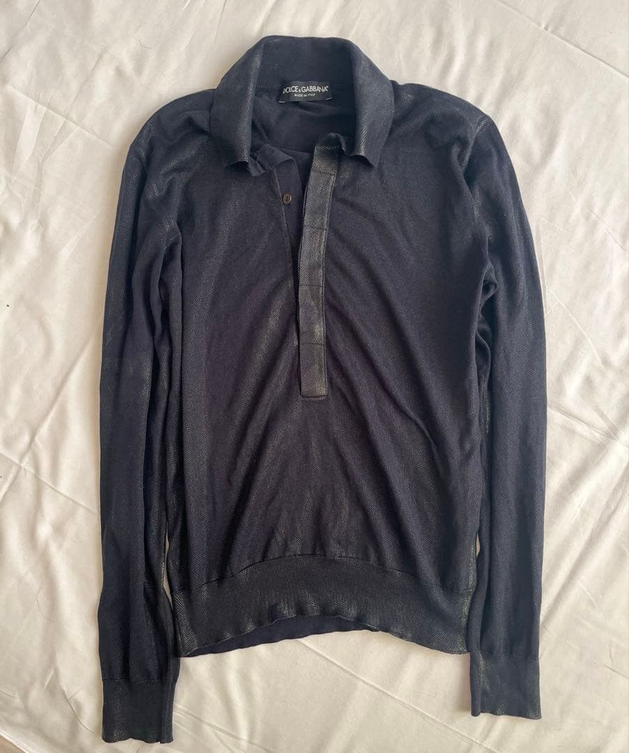 Dolce & Gabbana Dolce & Gabbana mainline coated long sleeve polo Size US S / EU 44-46 / 1 - 1 Thumbnail