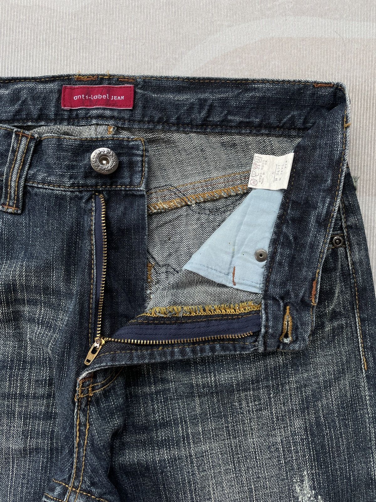 Japanese Brand Anti-Label Special Denim Embroidery Jeans (LG120) Size US 28 / EU 44 - 6 Thumbnail