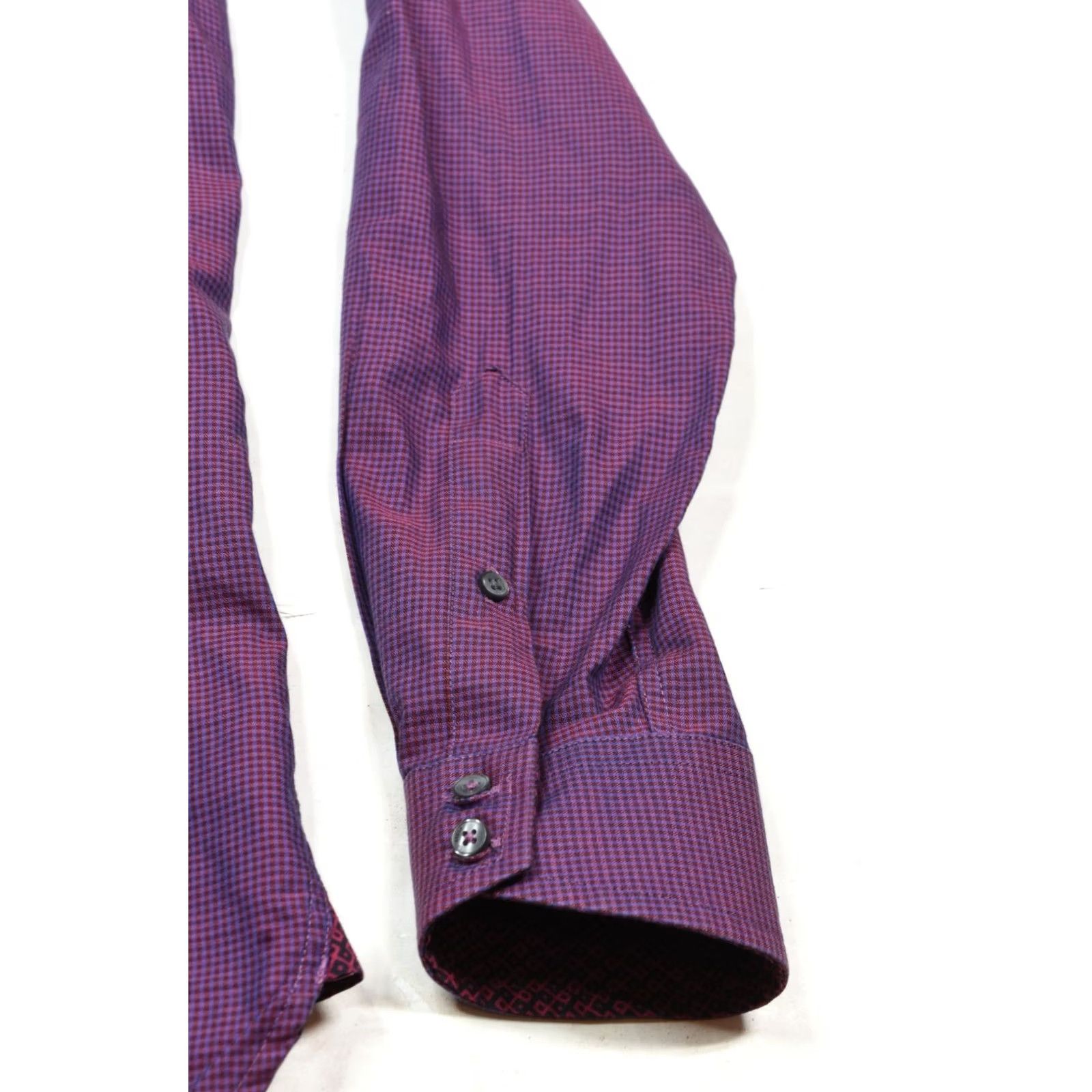 Ted Baker Ted Baker Endurance Shirt Mens 15.5 Purple Check Long Sleeve Button-Up Cotton Shirt Size US L / EU 52-54 / 3 - 5 Thumbnail
