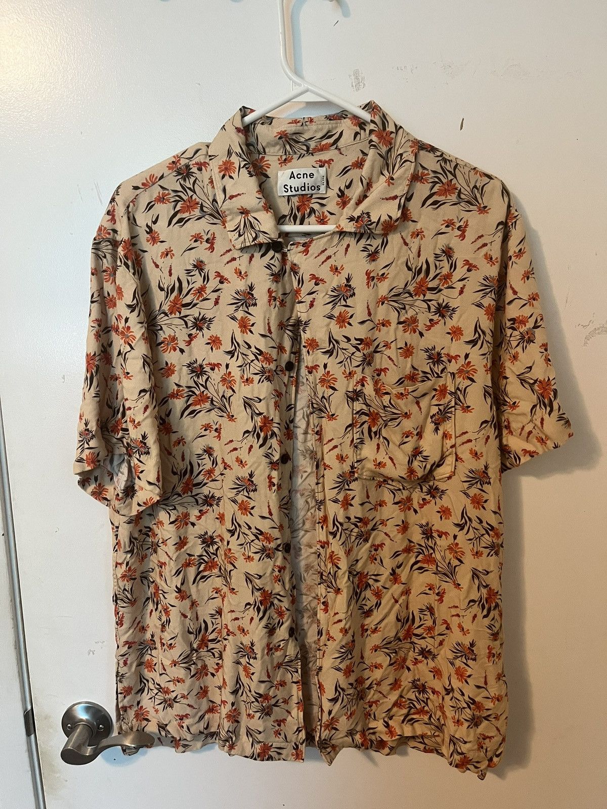 Acne Studios Acne Studios Button up Shirt Size XL A/W14 Flower-Print Size US XL / EU 56 / 4 - 1 Thumbnail