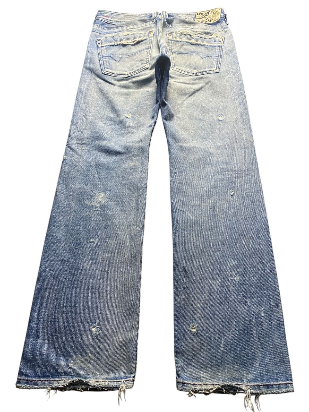 Diesel Black Gold Diesel Timmen Jeans Ripped Denim 0071J Size US 31 - 2 Thumbnail
