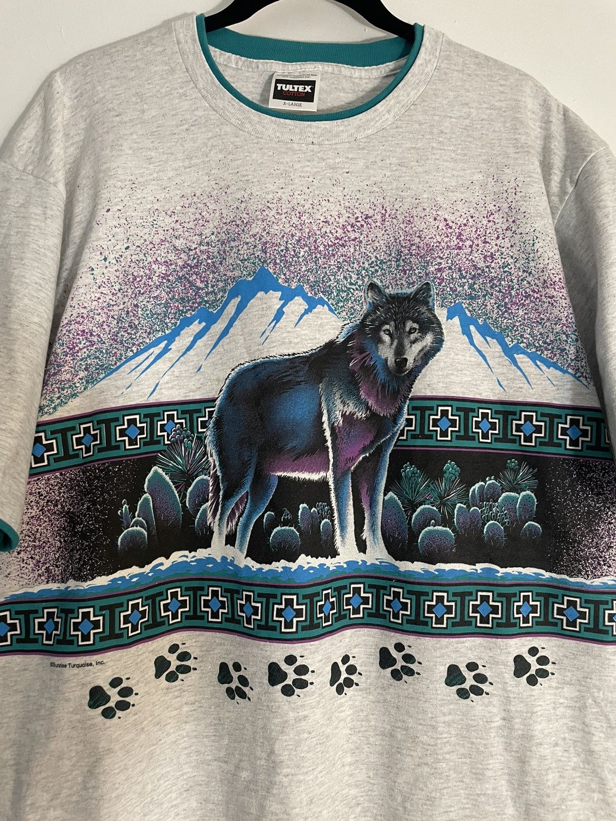 Vintage Wolf Two Tone Tee Size US XL / EU 56 / 4 - 2 Thumbnail