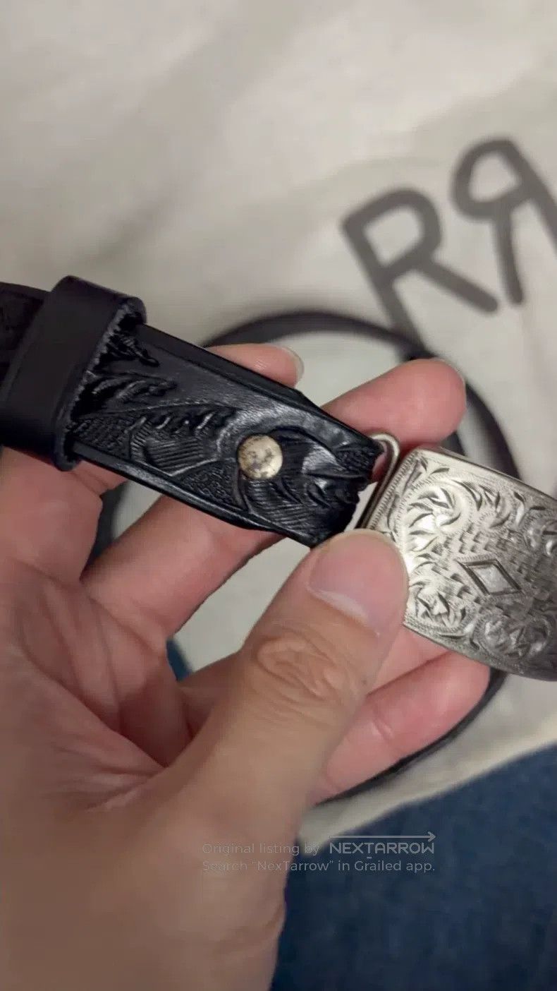 RRL Ralph Lauren RRL Ralph Lauren Vintage Carved Floral Handmade Belt Full Size ONE SIZE - 1 Thumbnail