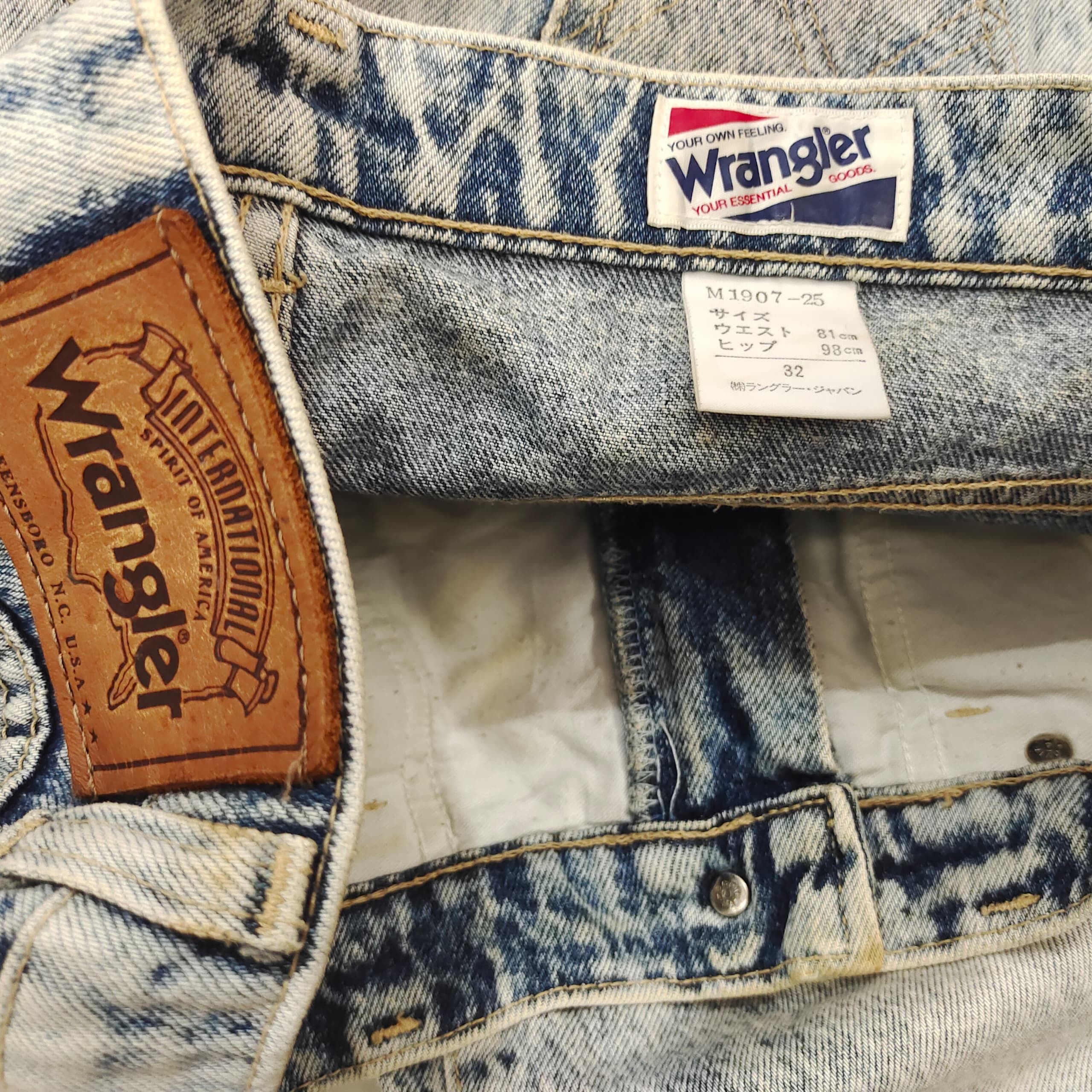 Isabel Marant × Issey Miyake × Wrangler VINTAGE FADED WRANGLER BLUE DENIM ACID WASH SKINNY JEANS Size US 30 / EU 46 - 6 Thumbnail