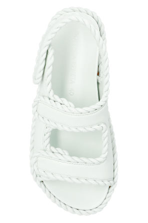 Bottega Veneta o1n1vont1125 Jack Flat Sandals in Light Green Size US 8 / IT 38 - 4 Thumbnail