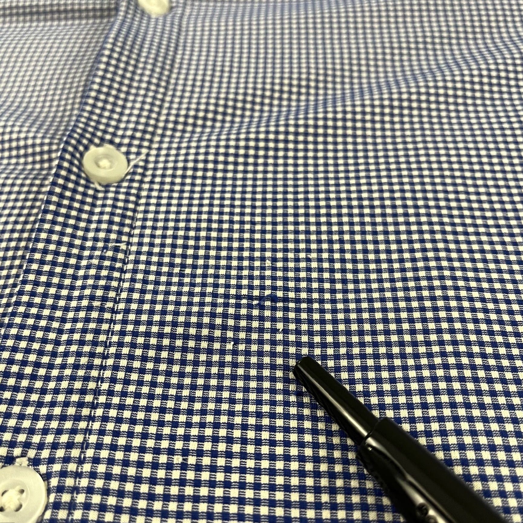 Mizzen+Main MIZZEN+MAIN Shirt Men Medium Trim Fit White Blue Plaid Button Up Stretch Dress Multicolor Size 40R - 7 Thumbnail
