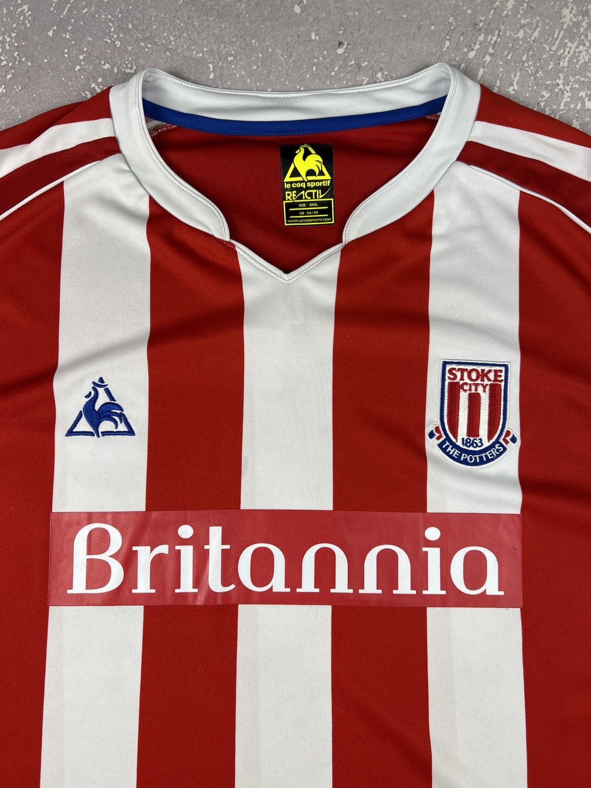 Le Coq Sportif 2009-2010 Le Coq Sportif Stoke City Home Soccer Jersey 3XL Size US XXL / EU 58 / 5 - 3 Thumbnail