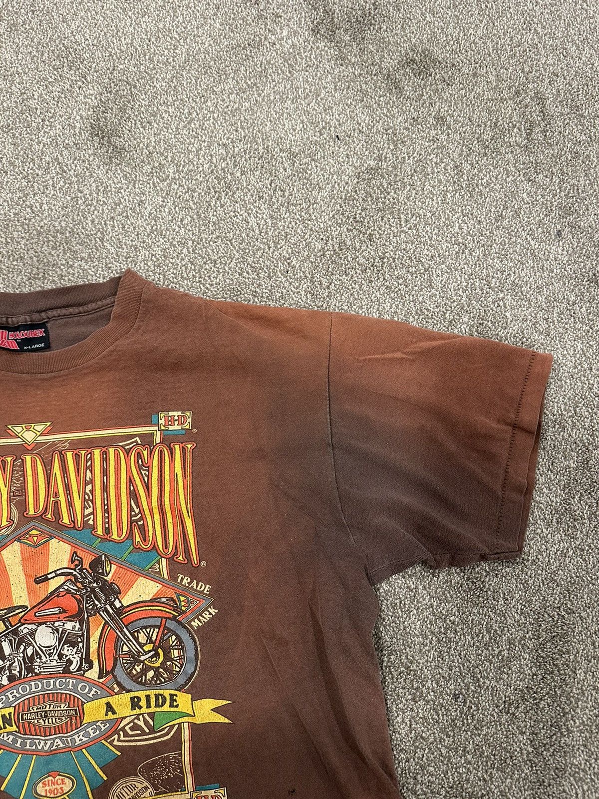 Harley Davidson Vintage Distressed Harley Davidson Motorcycles Tee Size US XL / EU 56 / 4 - 6 Thumbnail