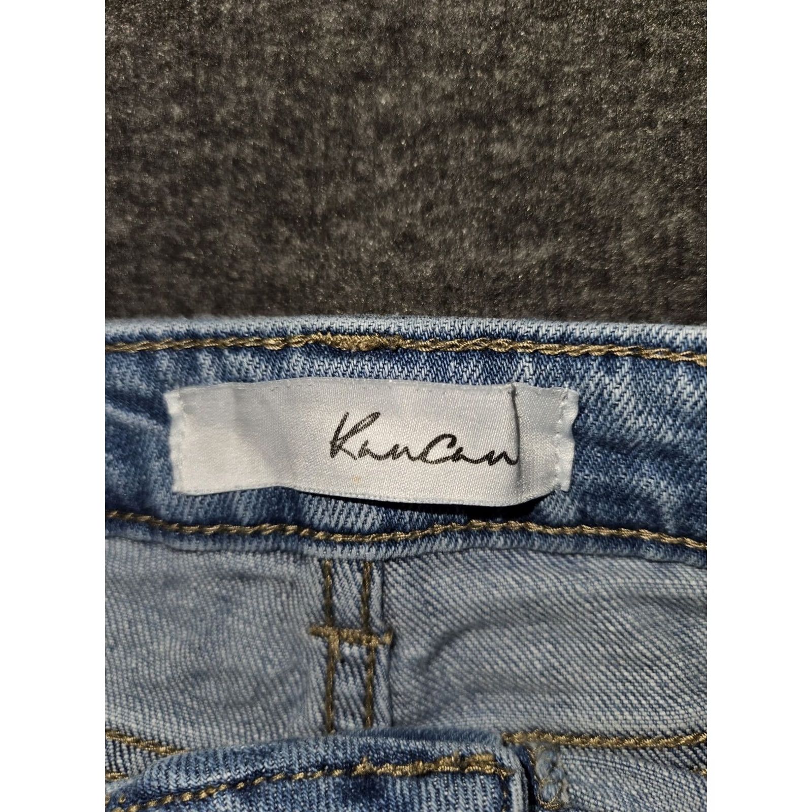Vintage KanCan Jeans Skinny Ankle Women's 9/28 Blue Denim Distressed Button Fly Stretch Shirts? Size 30" / US 8 / IT 44 - 2 Thumbnail