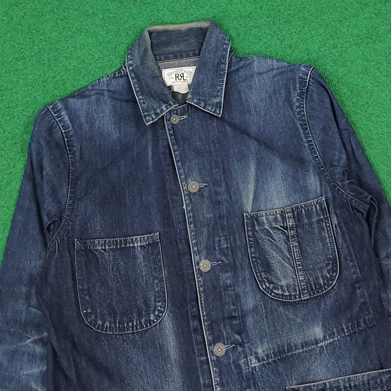 RRL Ralph Lauren Vintage RRL Ralph Lauren Denim Chore Jacket C274N15 Size US S / EU 44-46 / 1 - 2 Thumbnail