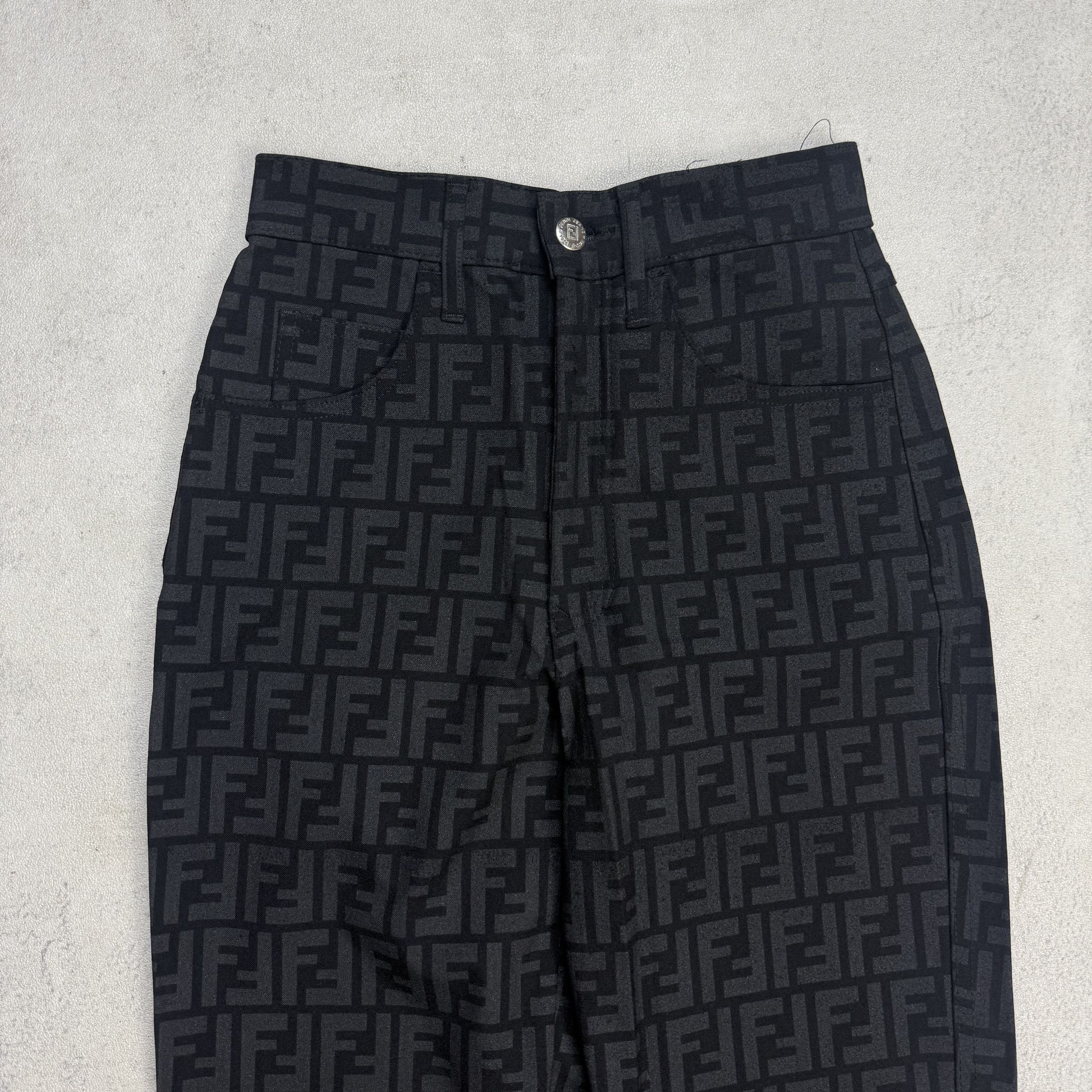 Fendi Vintage Fendi Monogram Trousers Pants Size 26" / US 2 / IT 38 - 2 Thumbnail