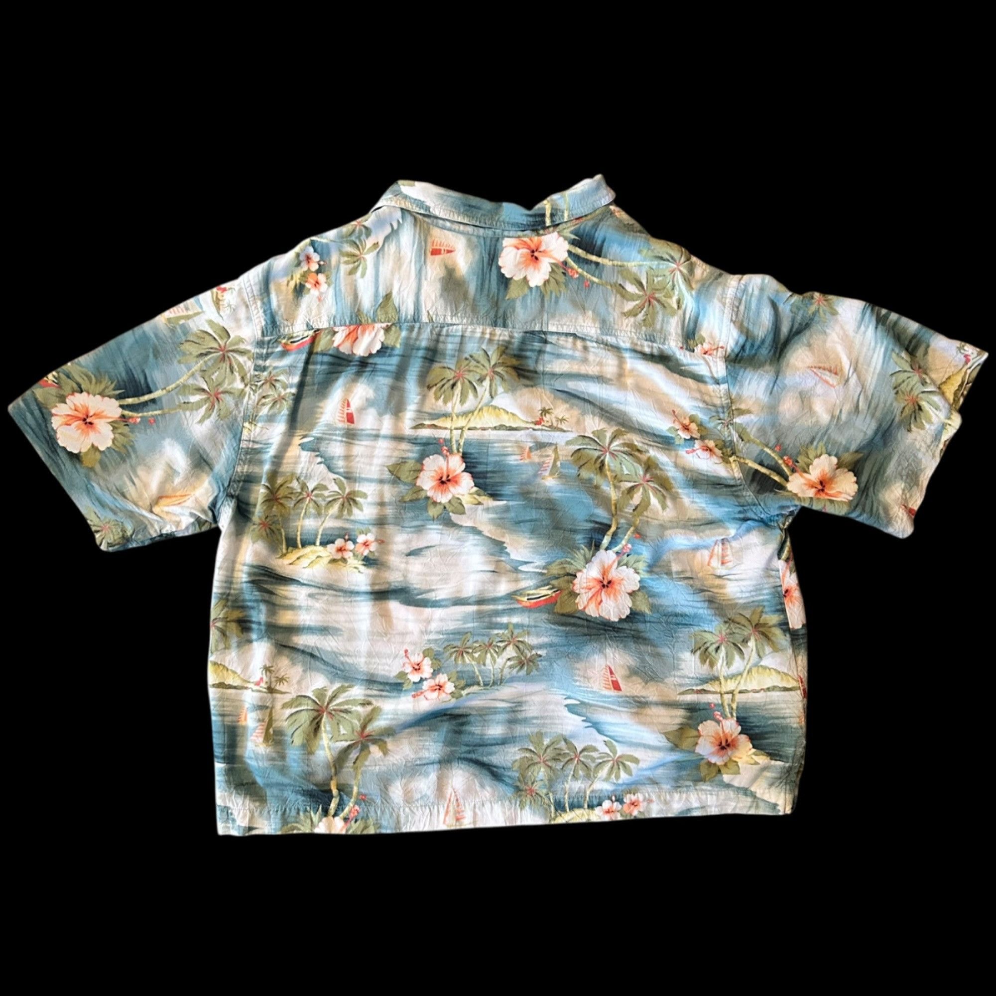 Tommy Bahama Tommy Bahama 100% Rayon Tropical Palm Trees Nautical Shirt L Size US L / EU 52-54 / 3 - 5 Thumbnail