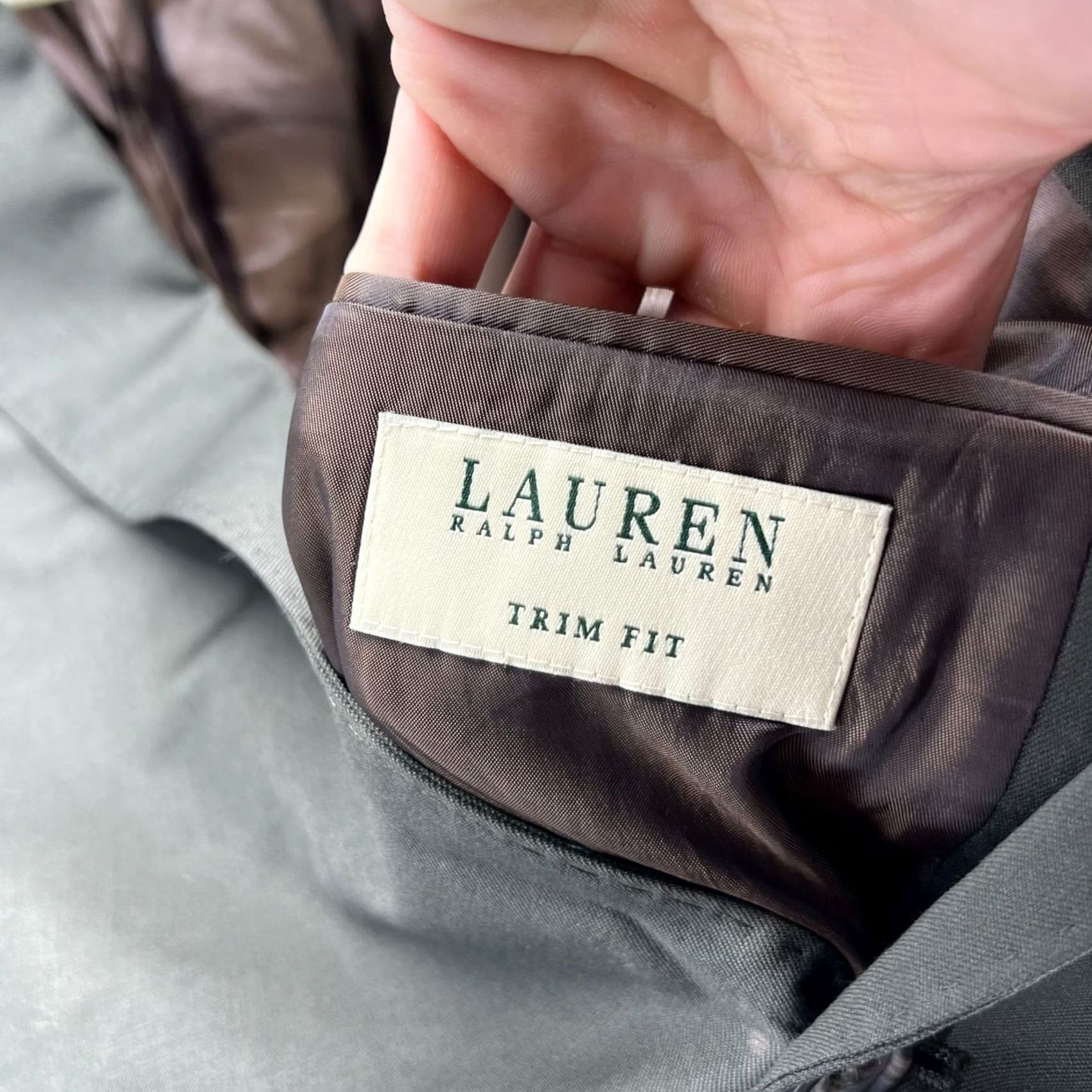 Ralph Lauren VINTAGE Ralph Lauren Blazer Men 44 Gray Sport Coat Single Breasted 2 Piece Jacket Shirt? Size 44R - 3 Thumbnail