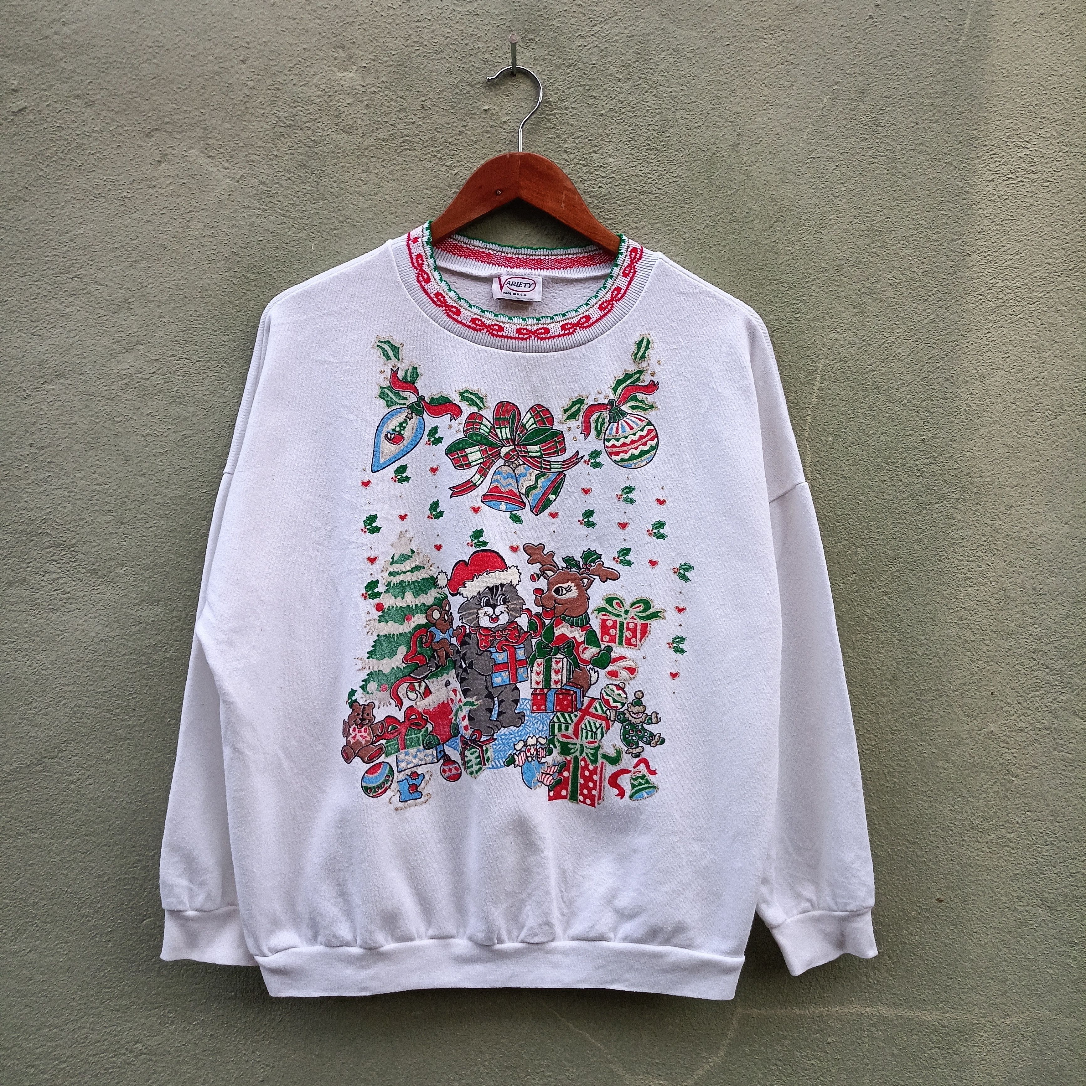 Vintage Christmas Sweatshirt Size US L / EU 52-54 / 3 - 1 Thumbnail