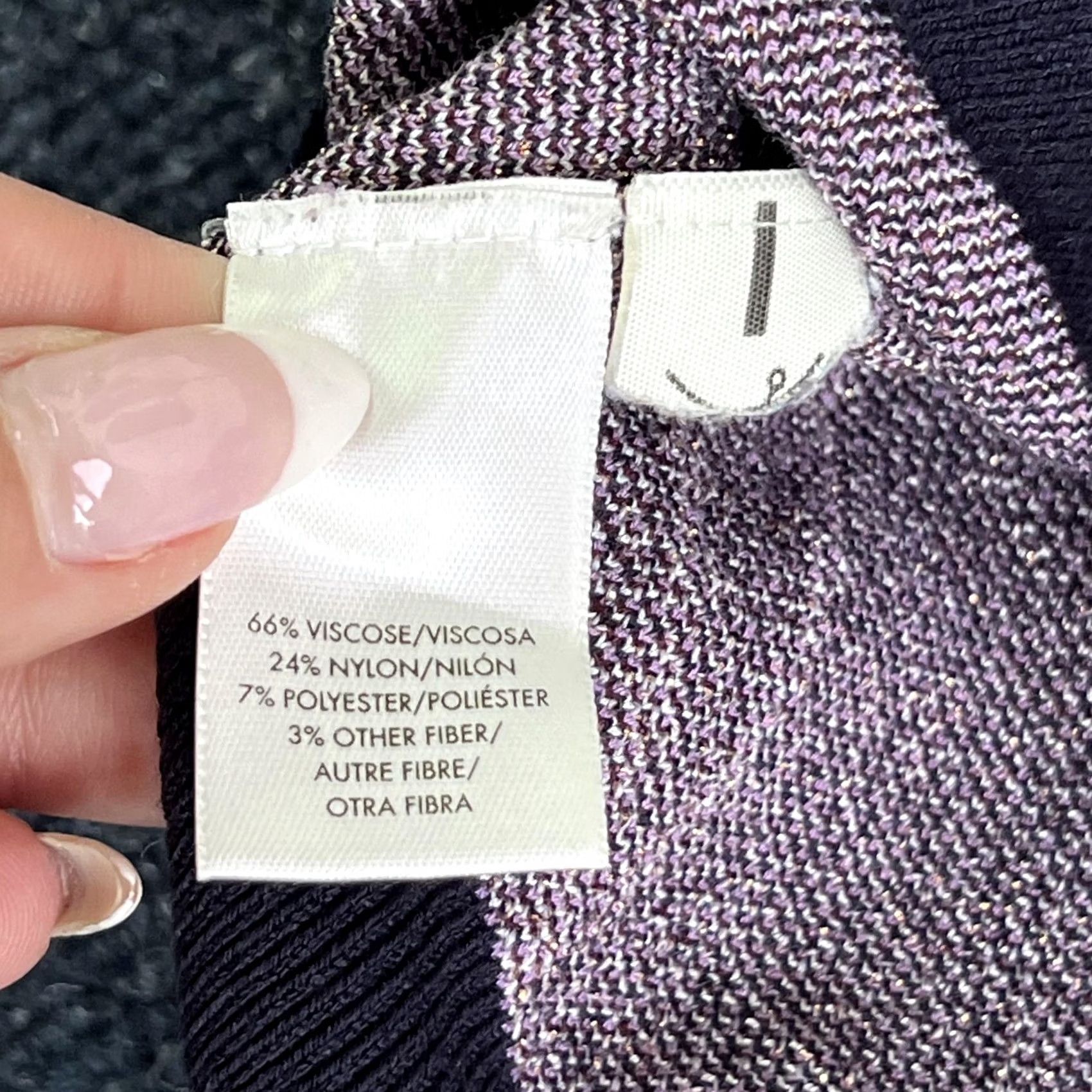 Ann Taylor Ann Taylor Sweater Womens Small Navy Purple Floral Knit Button Cuff Pullover Size S / US 4 / IT 40 - 5 Thumbnail