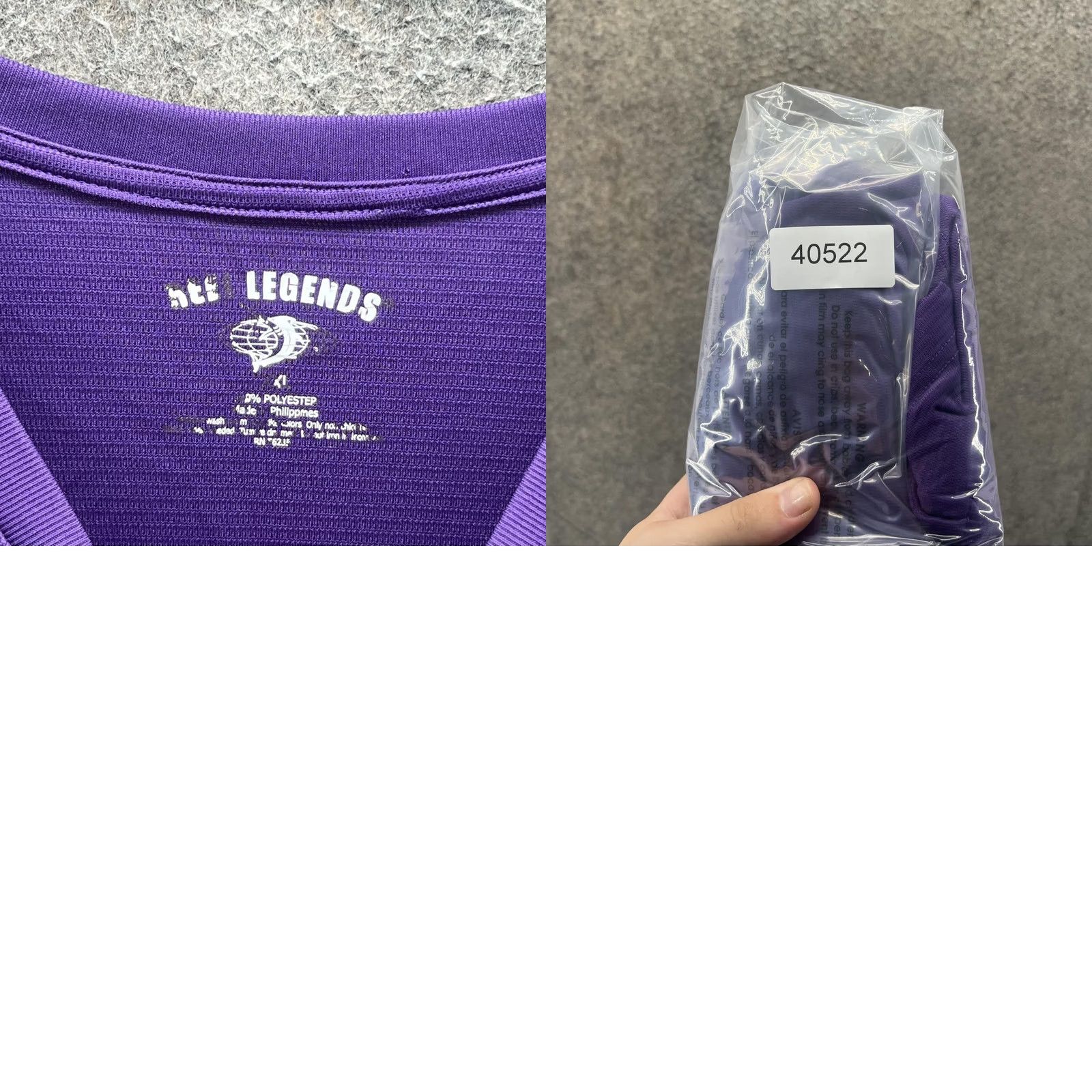 Vintage Reel Legends Shirt Mens 2XL Purple Lightweight Tagless Performance Tee Top Size US XXL / EU 58 / 5 - 8 Thumbnail