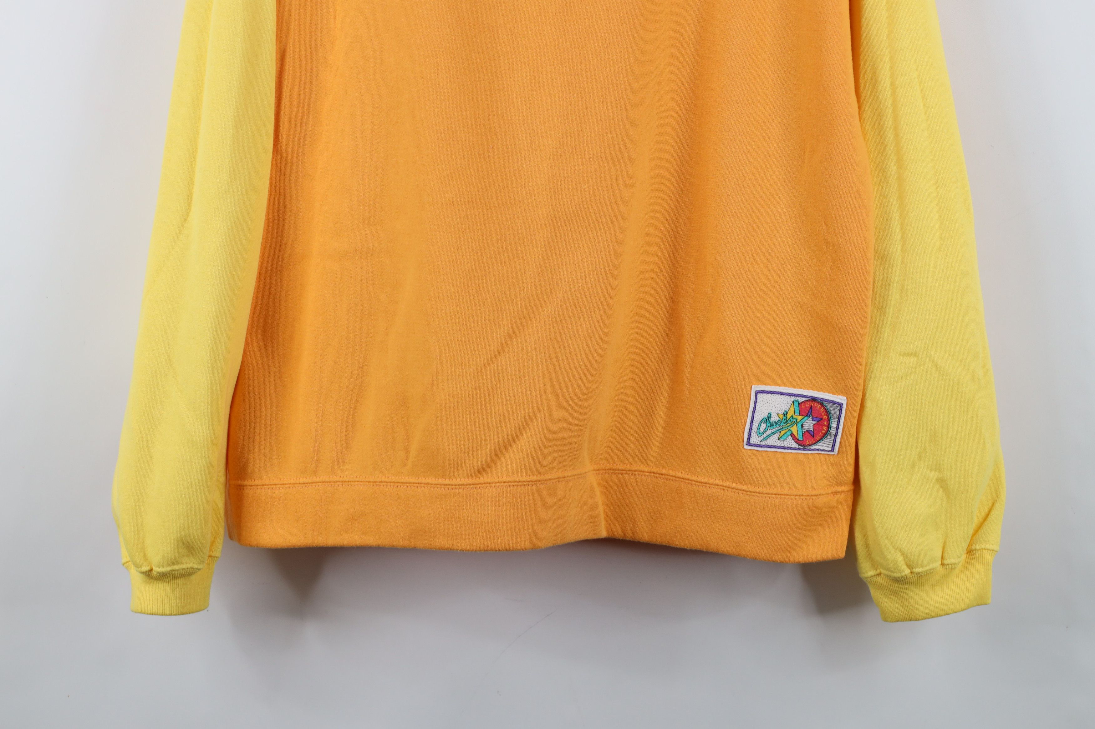Converse Vintage 80s 90s Converse Block Sweatshirt Orange Yellow Size XL / US 12-14 / IT 48-50 - 3 Thumbnail