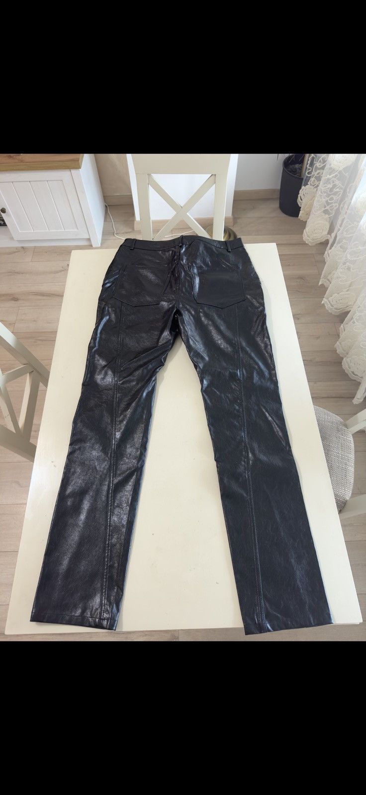 Jaded London black panelied cracked vegan leather jeans Size US 32 / EU 48 - 2 Thumbnail