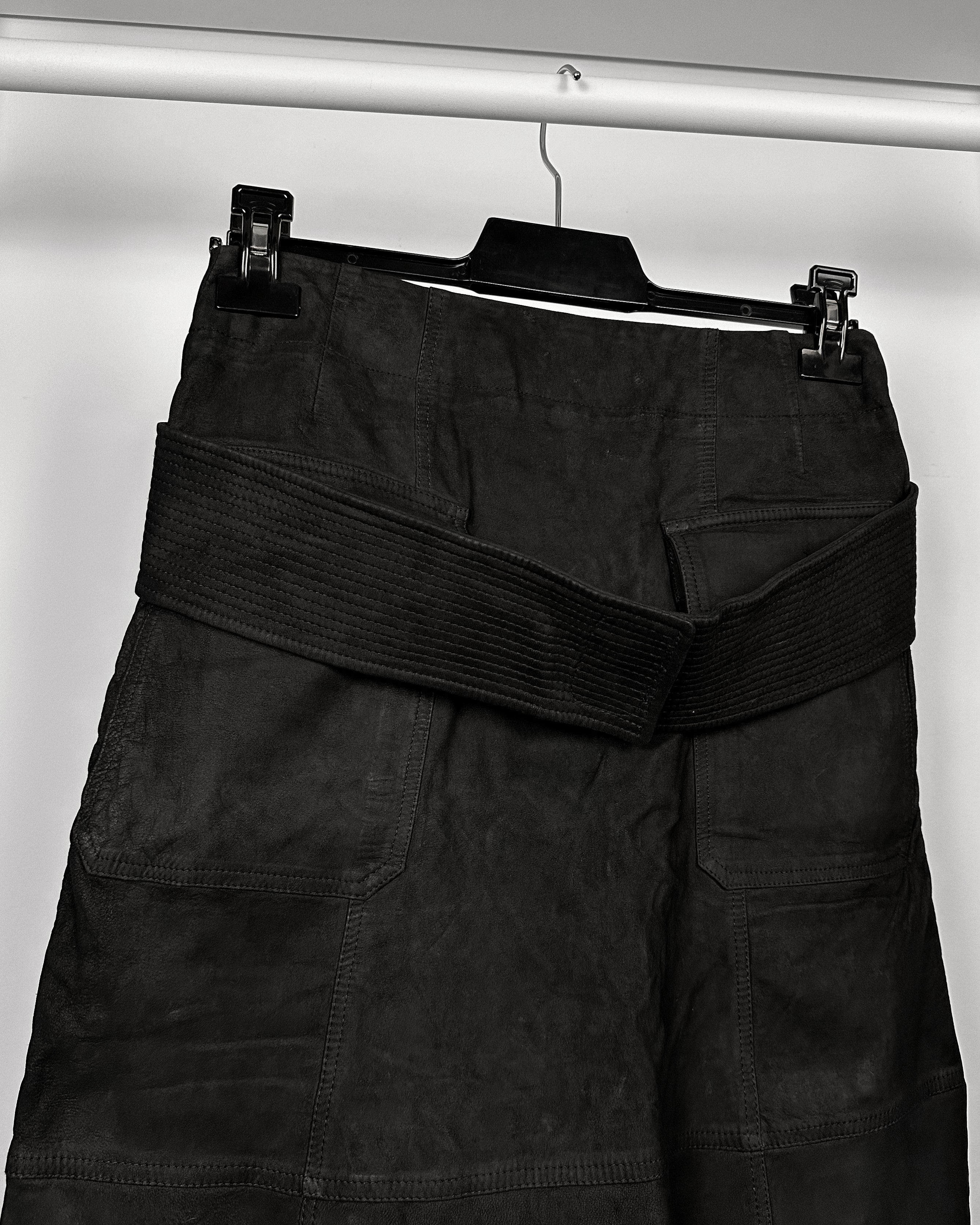 Rick Owens Rick Owens Suede Leather Creatch Cropped Pants Size US 28 / EU 44 - 9 Thumbnail