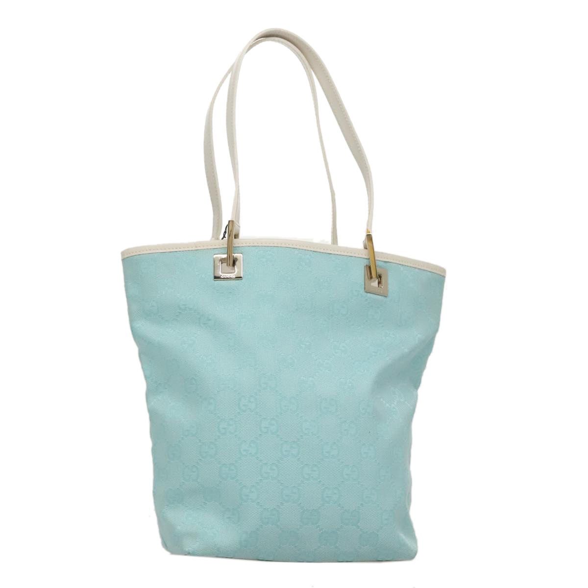 GUCCI GG Canvas Tote Bag Light Blue