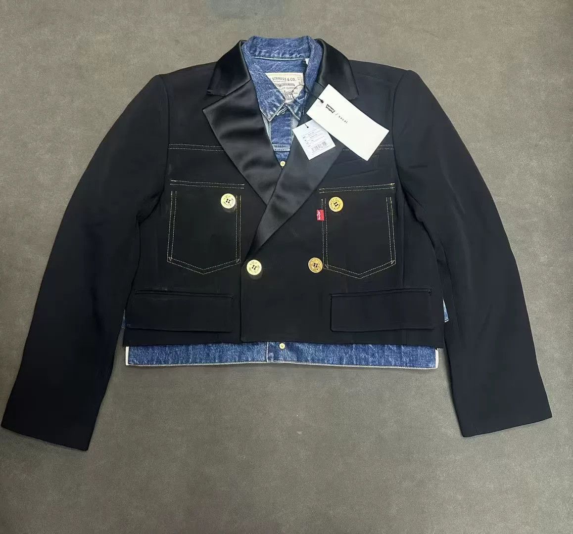 Sacai Sacai x Levi's 25SS Denim Patchwork Blazer Size XS / US 0-2 / IT 36-38 - 1 Thumbnail
