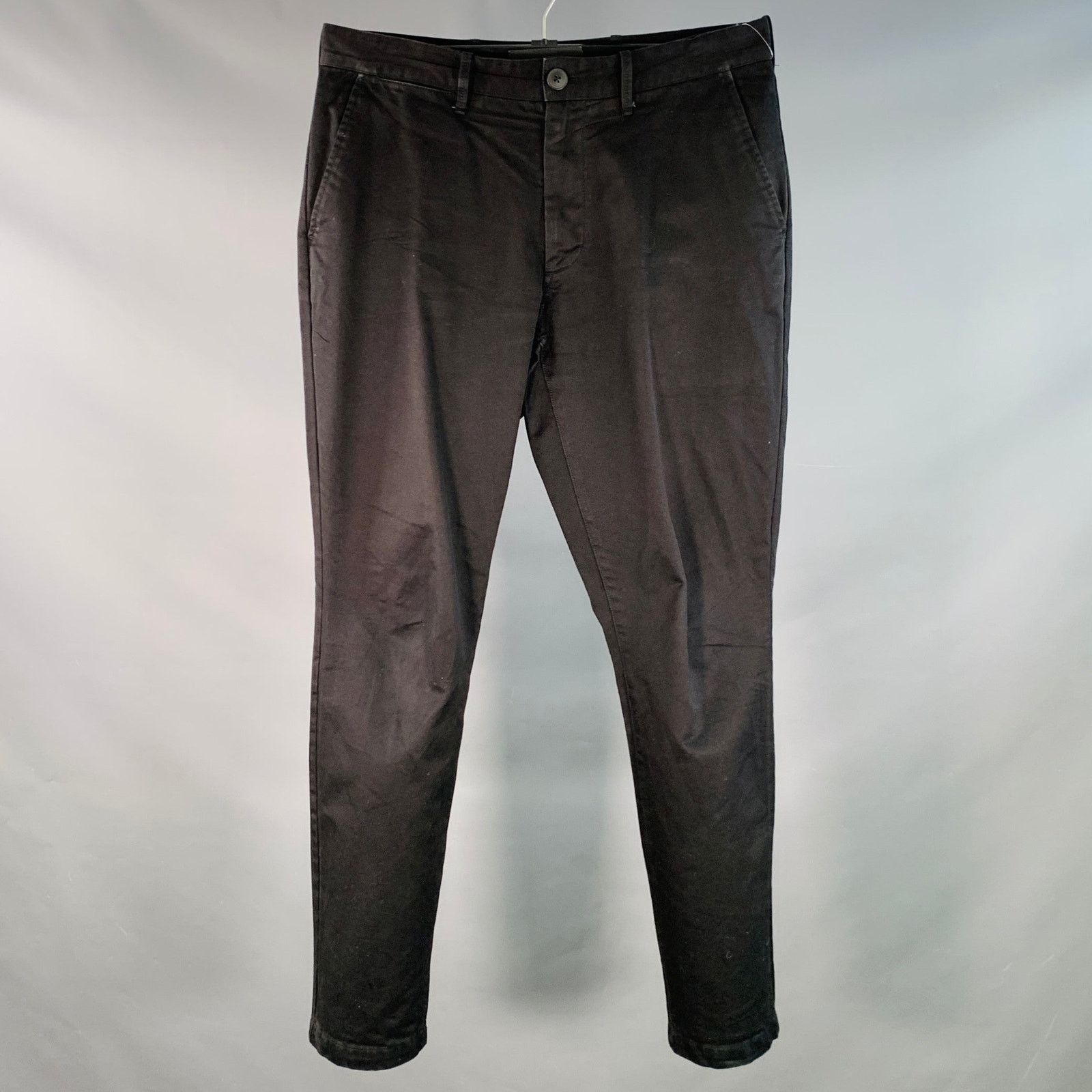 Saturdays NYC Size 32 Black Cotton Twill Tapered Zip Fly Casual Pants Size US 32 / EU 48 - 1 Thumbnail